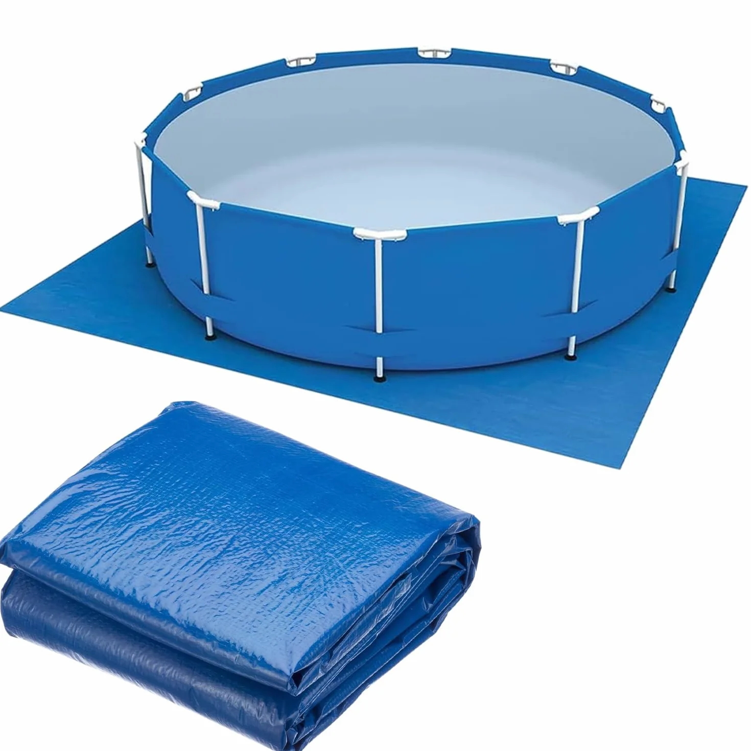 Base para piscina redonda ø366cm impermeable antideslizante protección suelo exterior