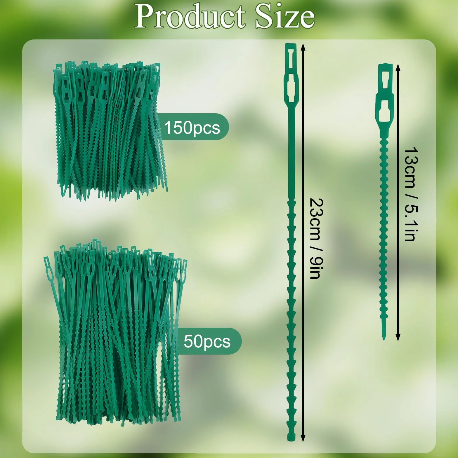 Bridas para Plantas Verde, Ajustable Lazos de Plantas, Flexible Corbata de Planta Lazos de Plantas, Multifuncional lazos de Jardinería para Cuidado del Crecimiento de Plantas Jardín (200 Piezas)