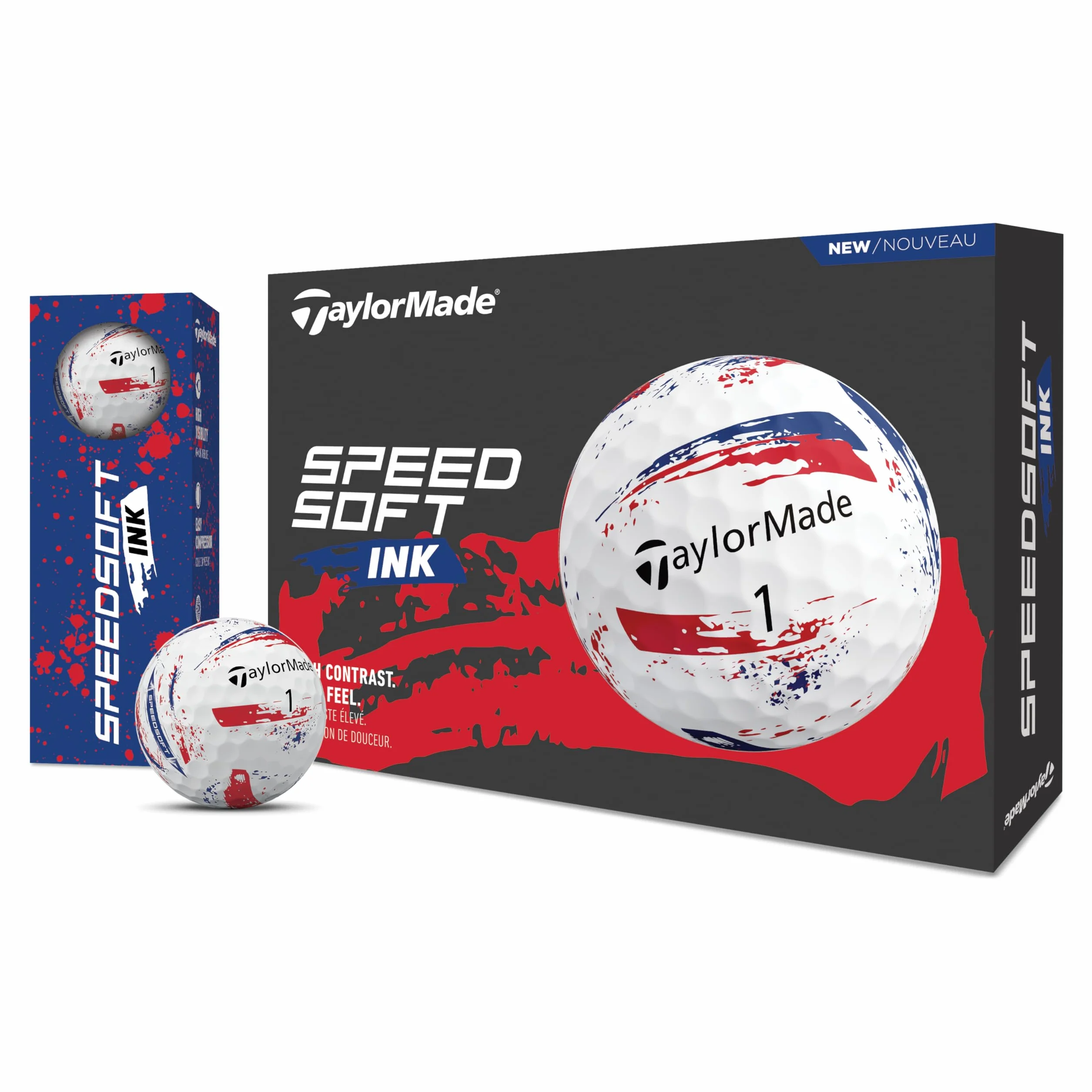 TaylorMade TM26 SpeedSoft Ink Pelotas de Golf 12 Unidades
