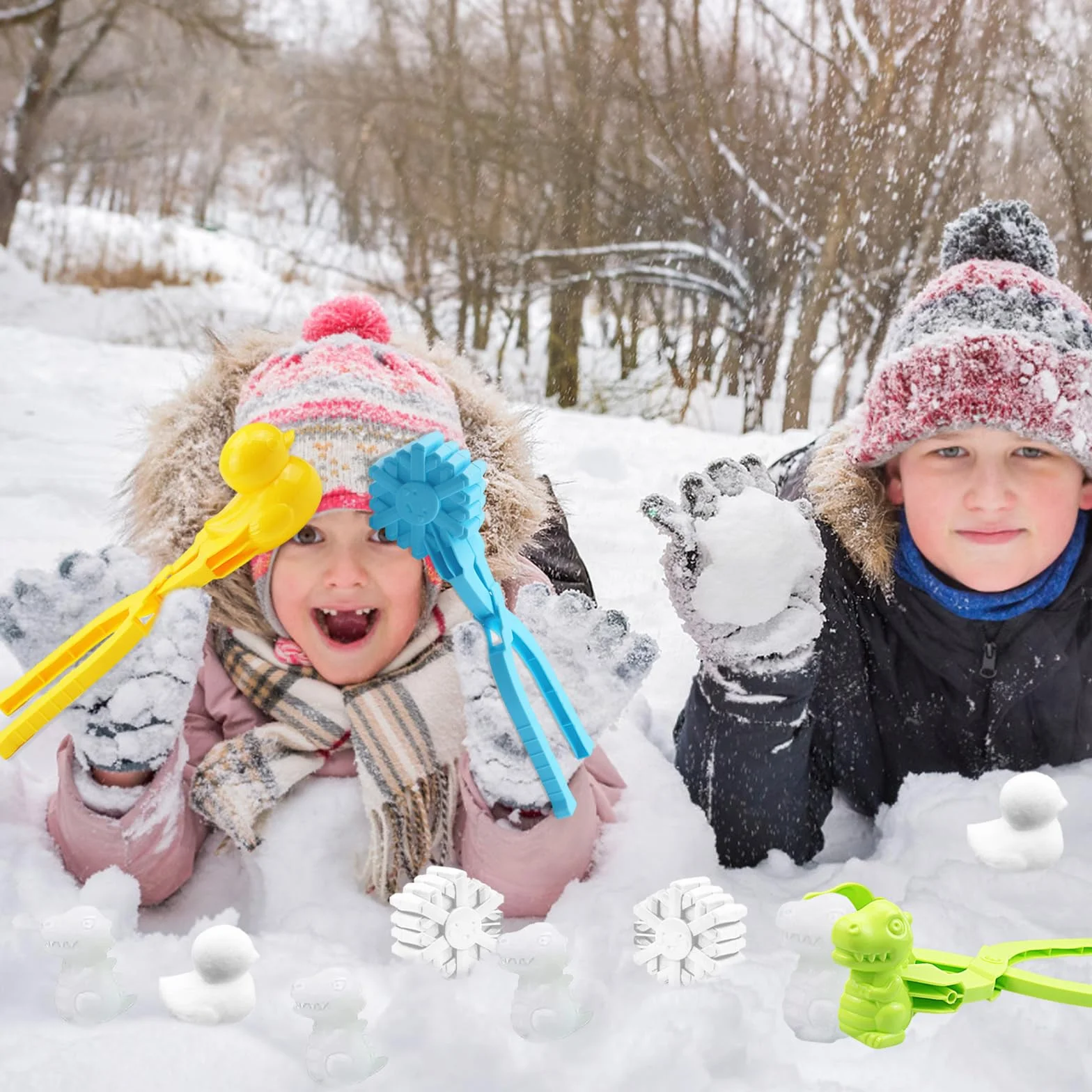 Molde de bolas de nieve 6 pinzas clip para nieve juguetes niños peleas