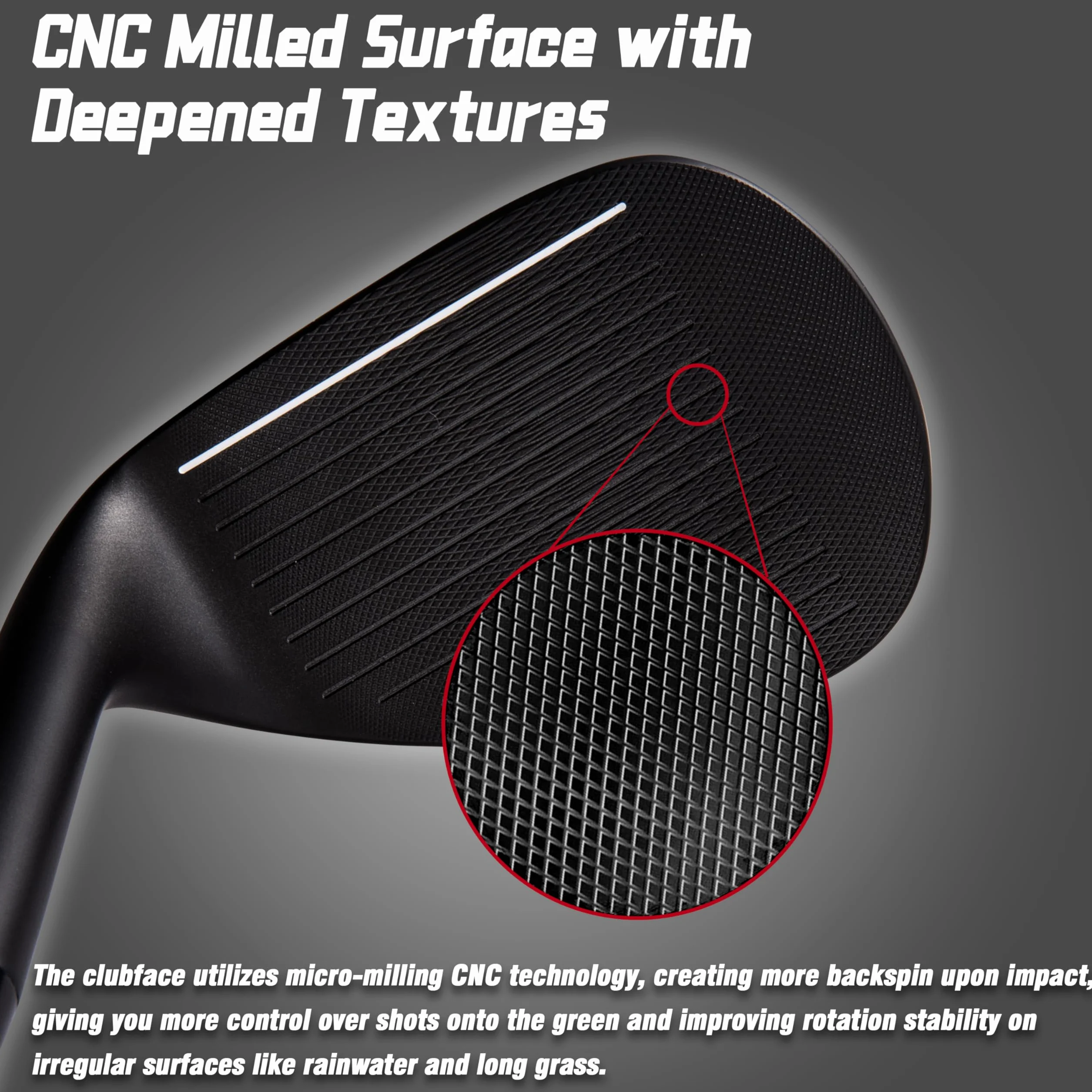 PGM Cuña de Arena 72 Grados Textura CNC Bunker Buster Golf Alto Loft
