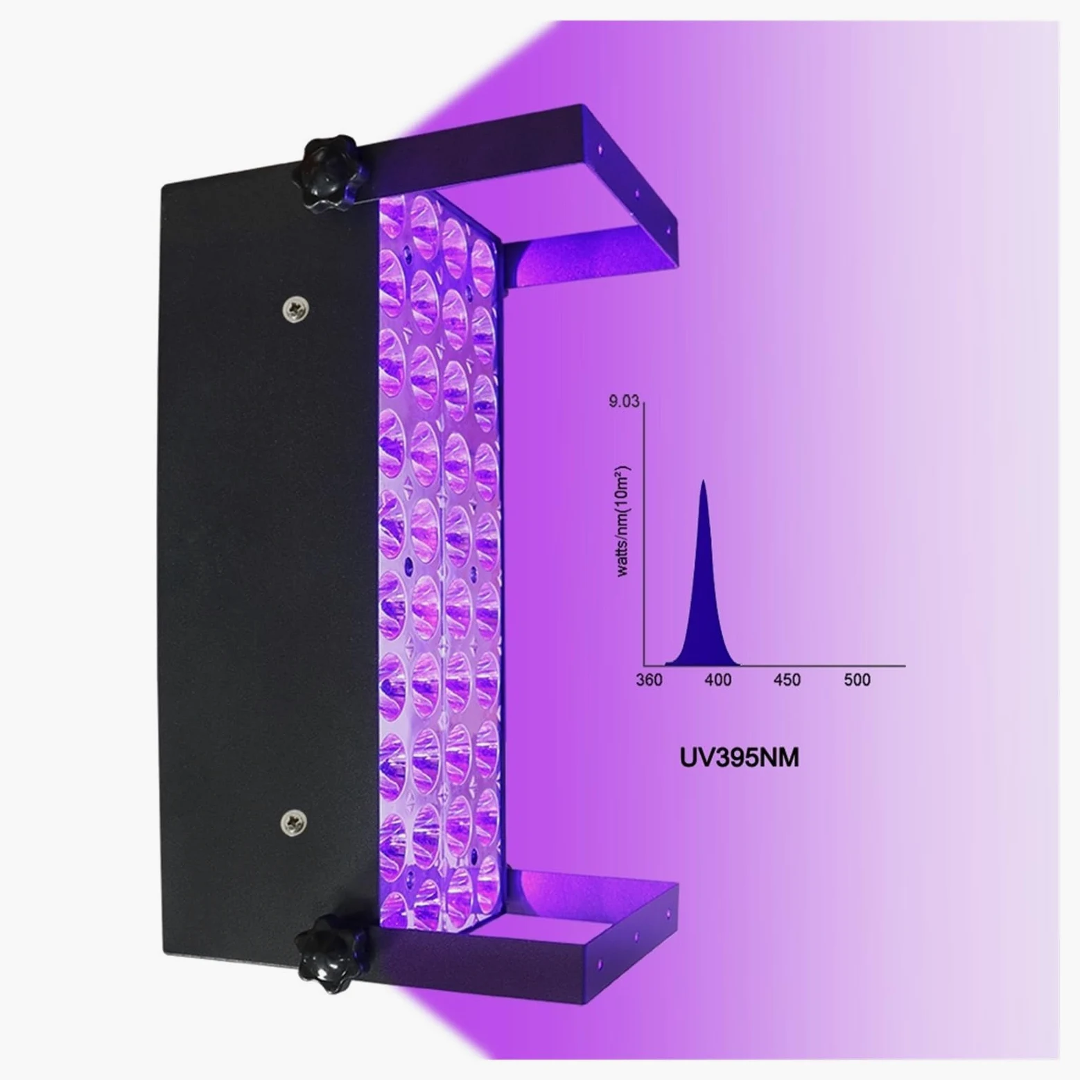 Grow Light, Lámpara de curado UV portátil, 100W, 365NM, 395NM, 405, barniz de tinta, pintura, adhesivo, pantalla de seda, aceite, impresión 3D, placa PCB, OCA de secado rápido(395nm)