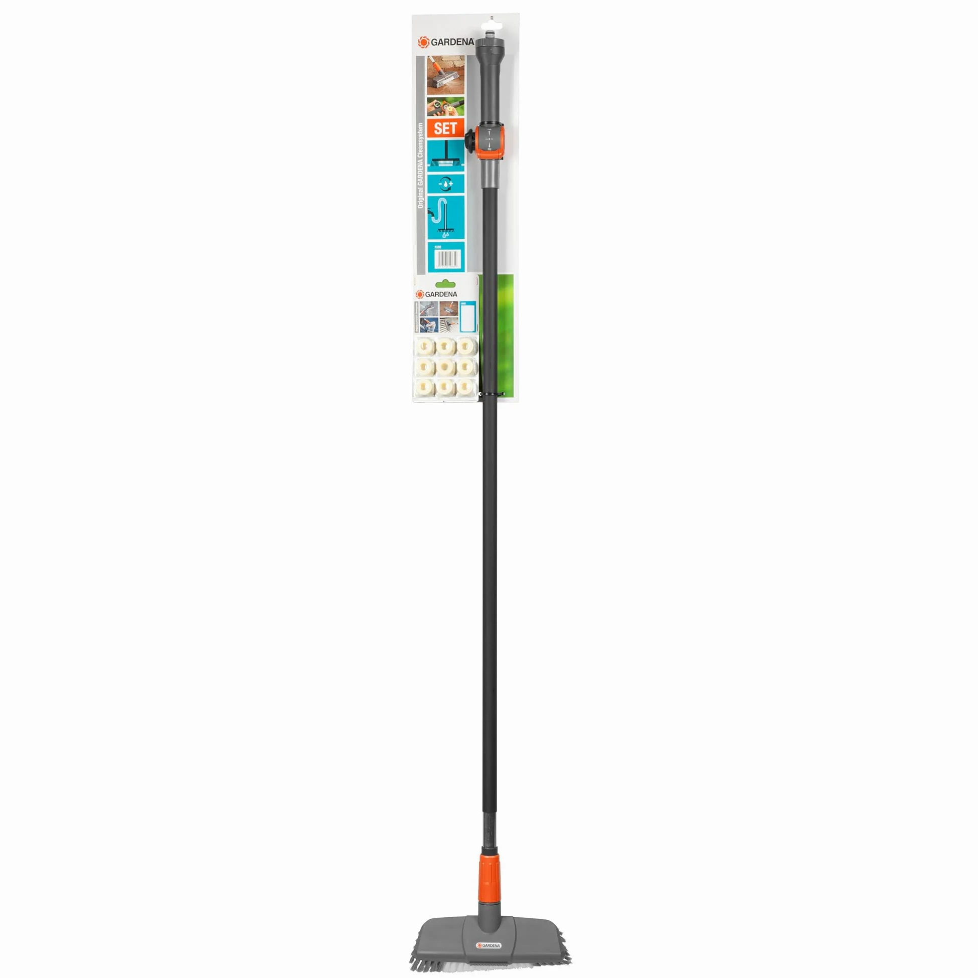 Set para limpieza del suelo: set de limpieza para terraza y jardín, incl. escobillón Comfort Cleansystem (5586-20)