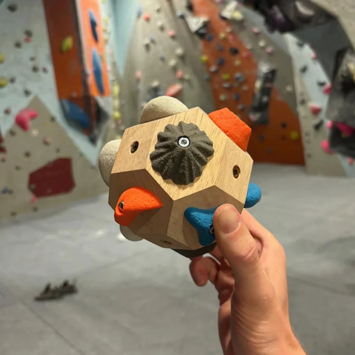 Ausi Bloque de roca artesanal 3D para entrenamiento de fuerza y precisión, entrenador de agarre portátil