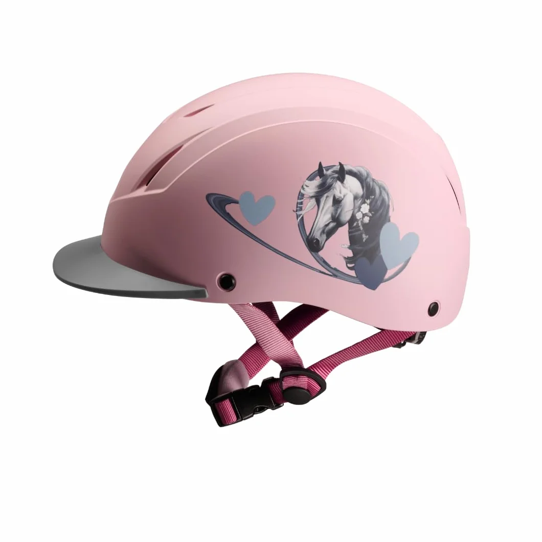 PFIFF ProtectionX Casco de equitación para niños Ajustable con ventilación Azul Negro Rosa 48-52 52-56 cm