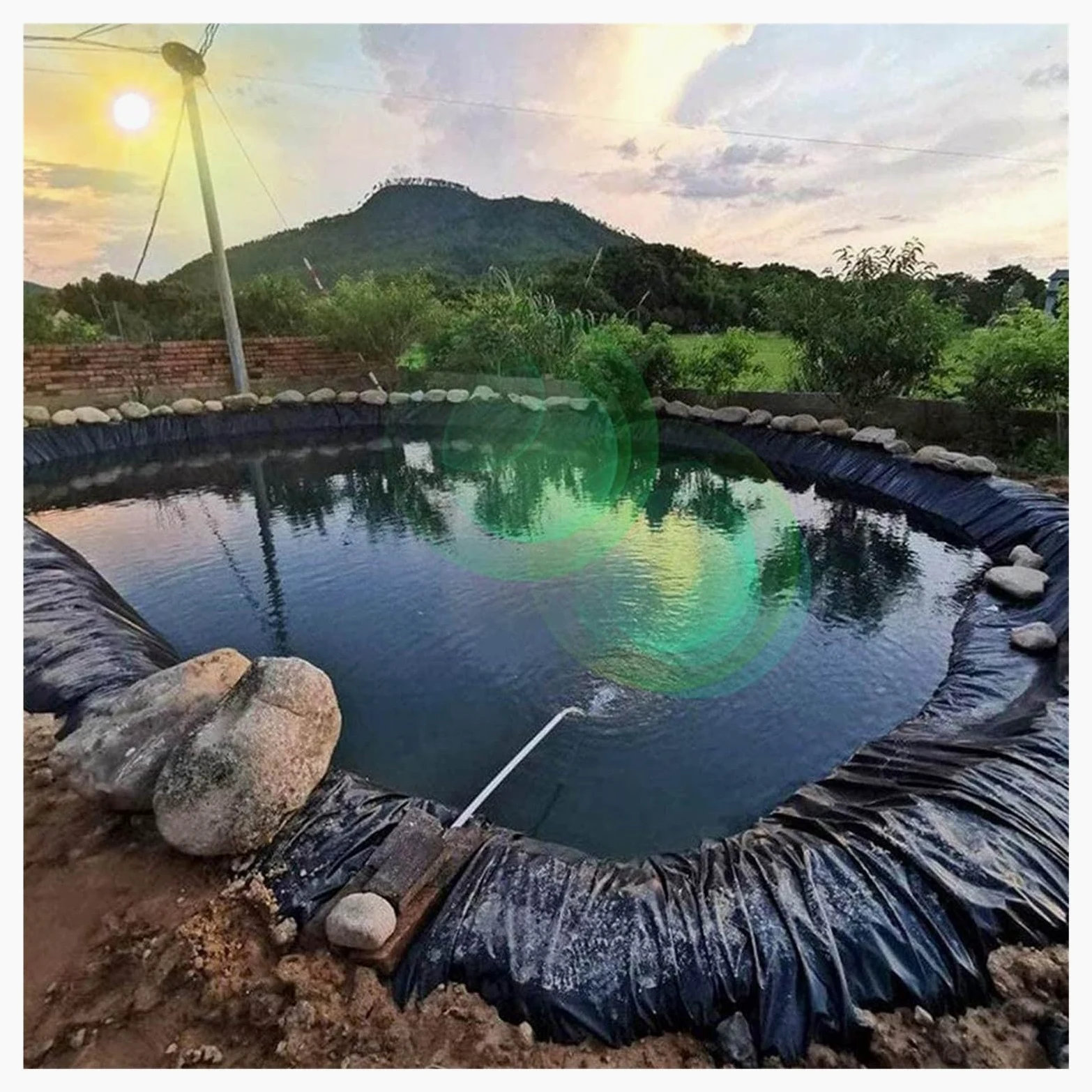 Lámina De PVC Lona Estanque Negro Revestimiento Estanque Resistente Estanques De Peces Revestimiento Preformado Membrana para Alberca De Jardín Fuentes Koi Pond Liner (Size : 4x6m)
