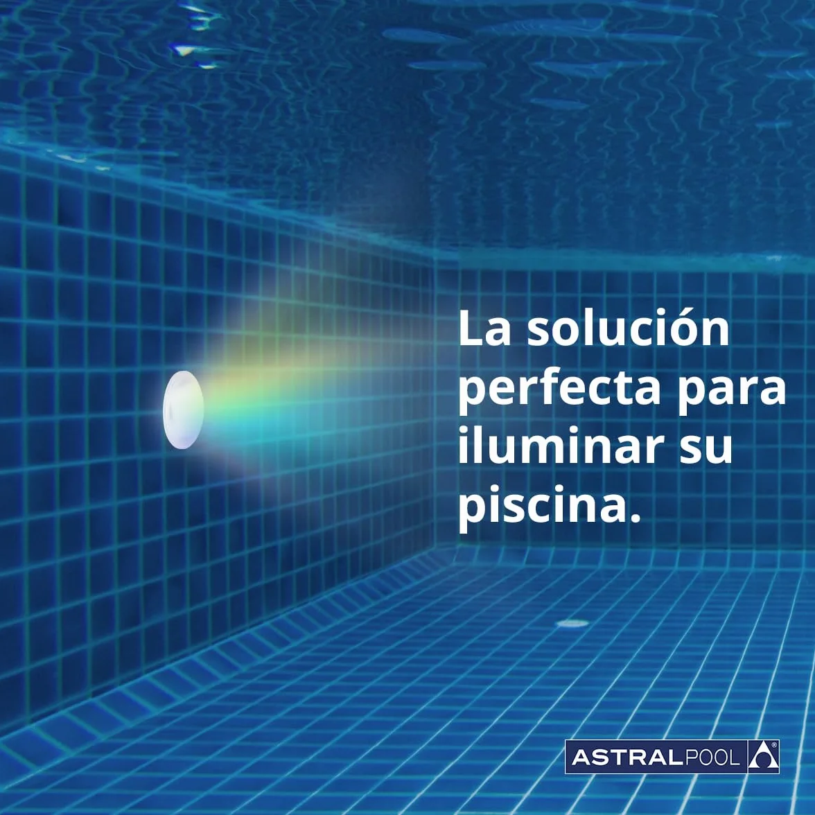 Astralpool Lámpara LED - PAR56 RGB RC1100 + RC Multicolor - Sumergible - Piscinas - 12 Colores, 8 secuencias, 8 velocidades - Incluye Control Remoto
