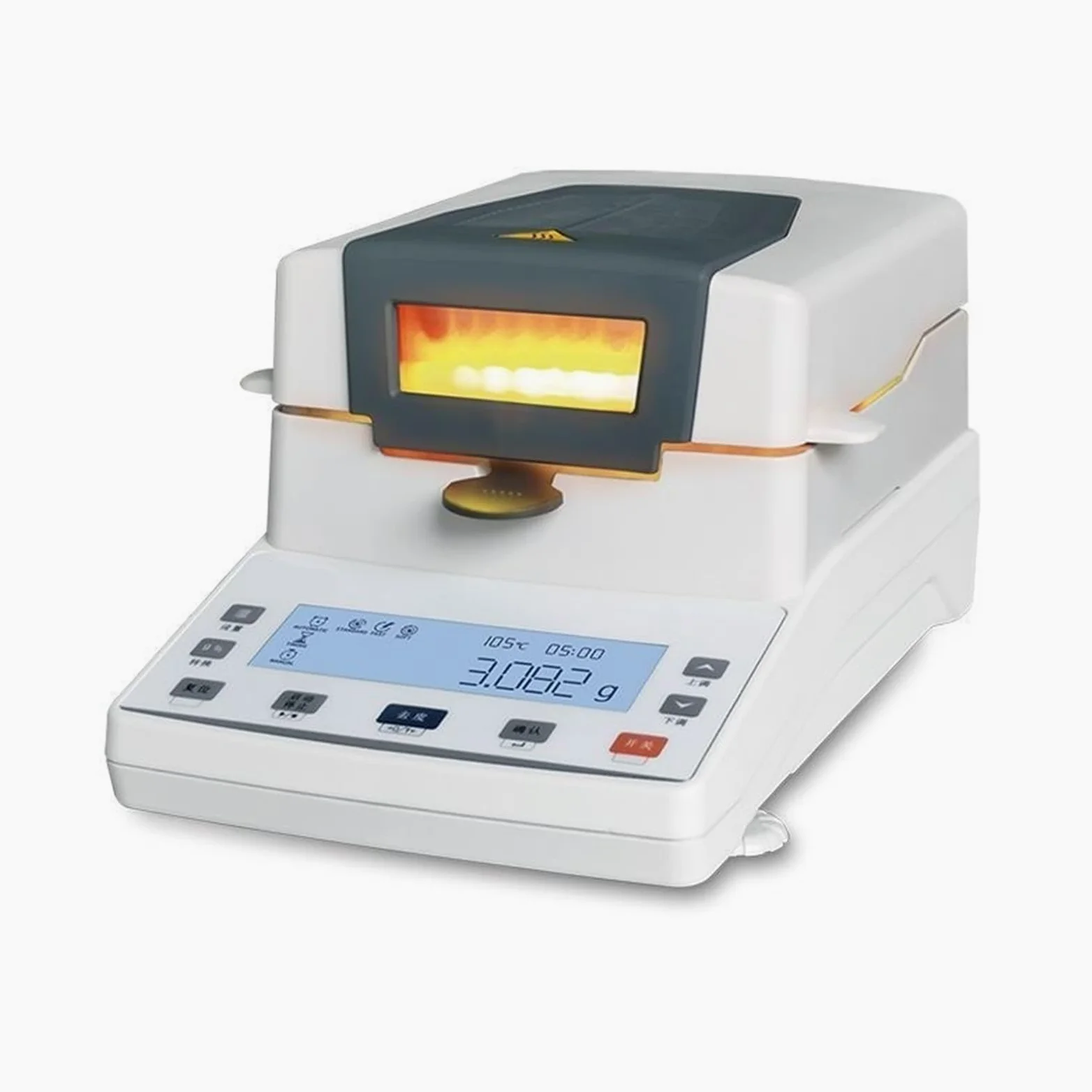 Medidor de Humedad, Analizador de humedad halógeno, calentamiento por lámpara halógena de alta eficiencia, interfaz USB RS232(XY110MW)