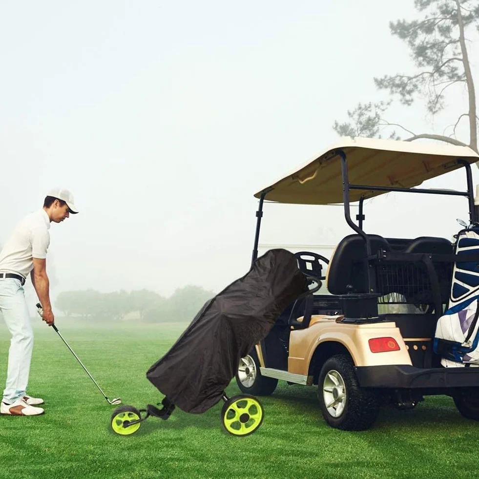 Funda de lluvia para bolsa de golf, cubierta impermeable y resistente al viento para carrito de golf de PVC