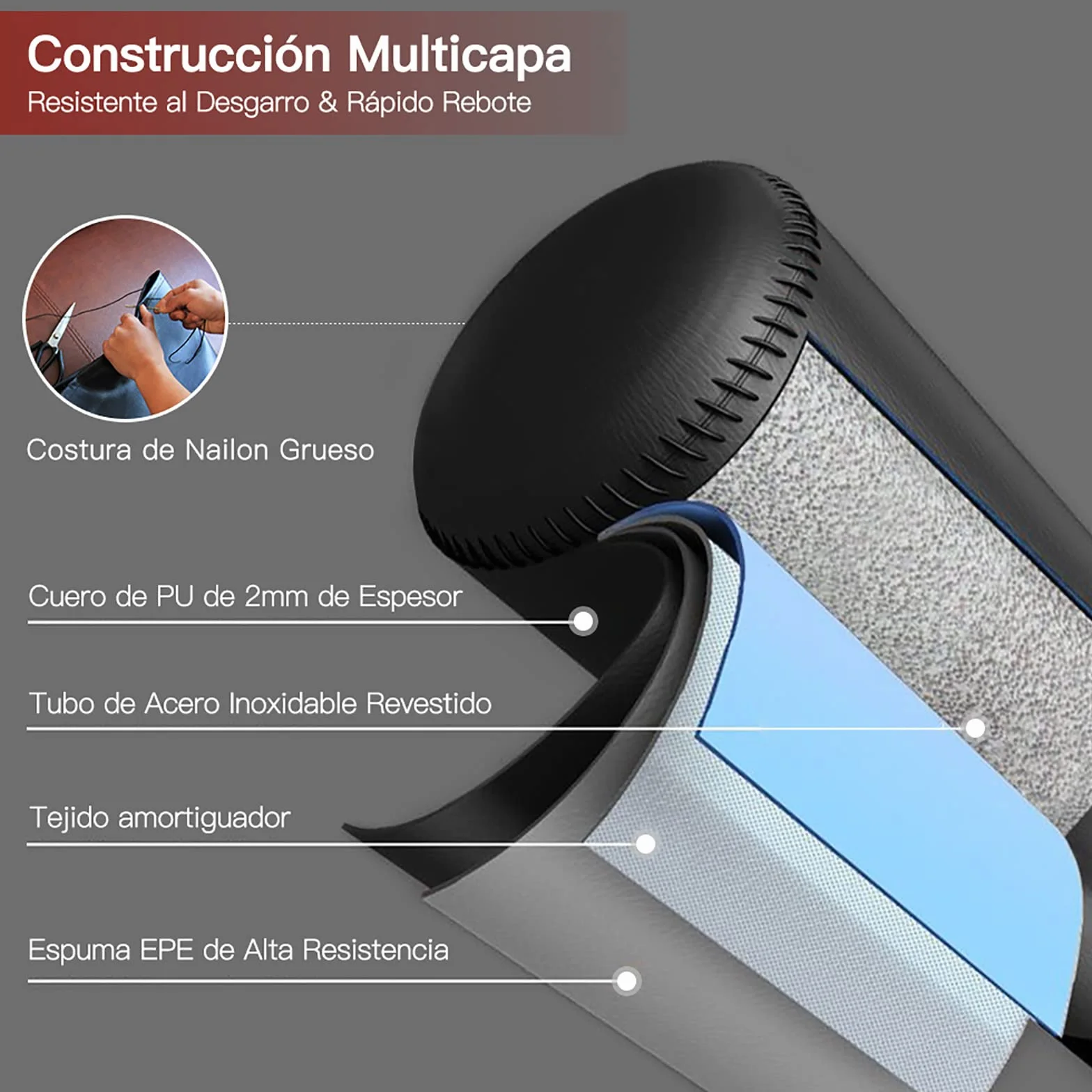 Dripex Saco de Boxeo de Pie para Adultos, Base ABS con Ventosas, Rellenable 80kg