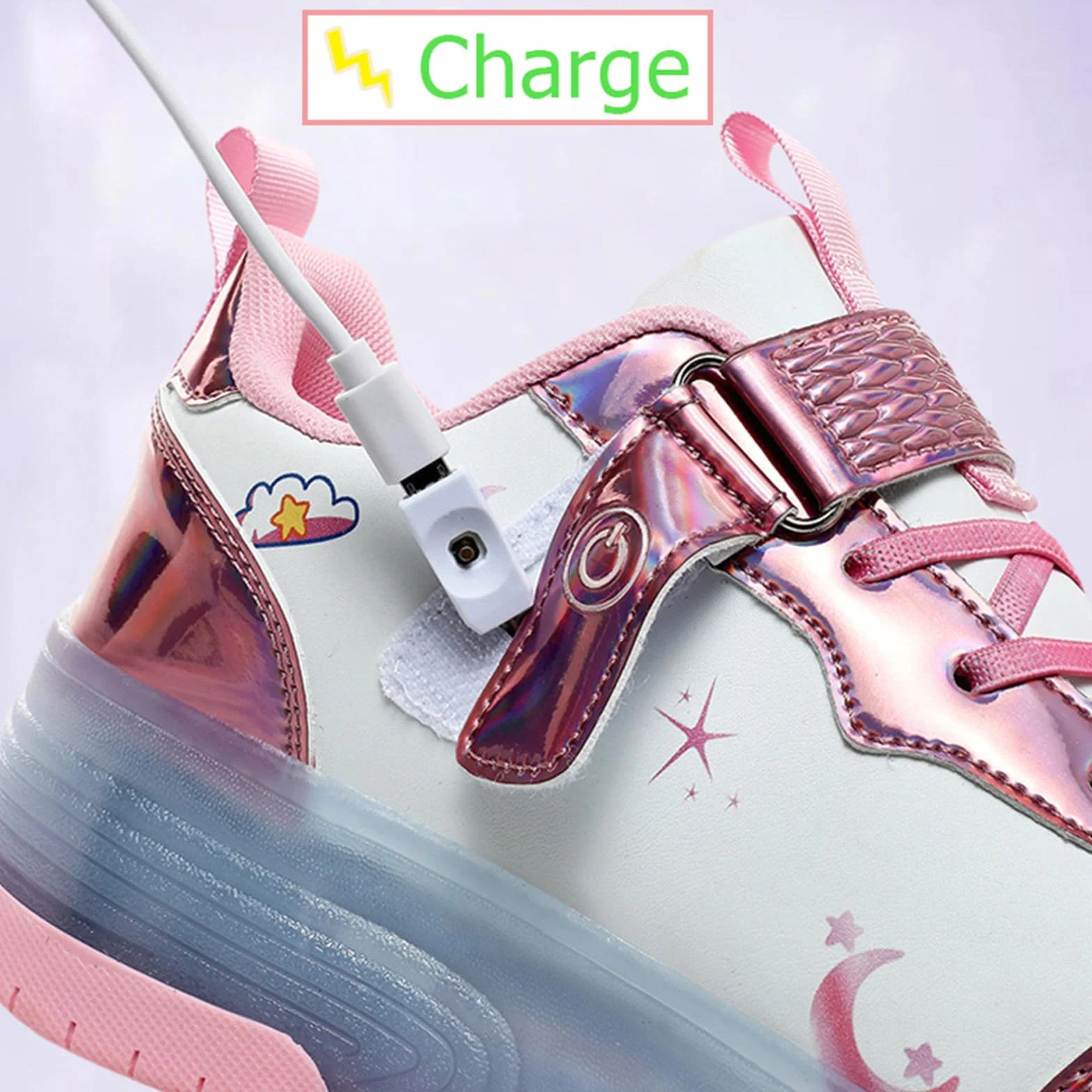 Zapatos con Ruedas para Niñas Niños Patines con 2 Ruedas y Luces, Zapatillas Deportivas Retráctil 27-38 EU