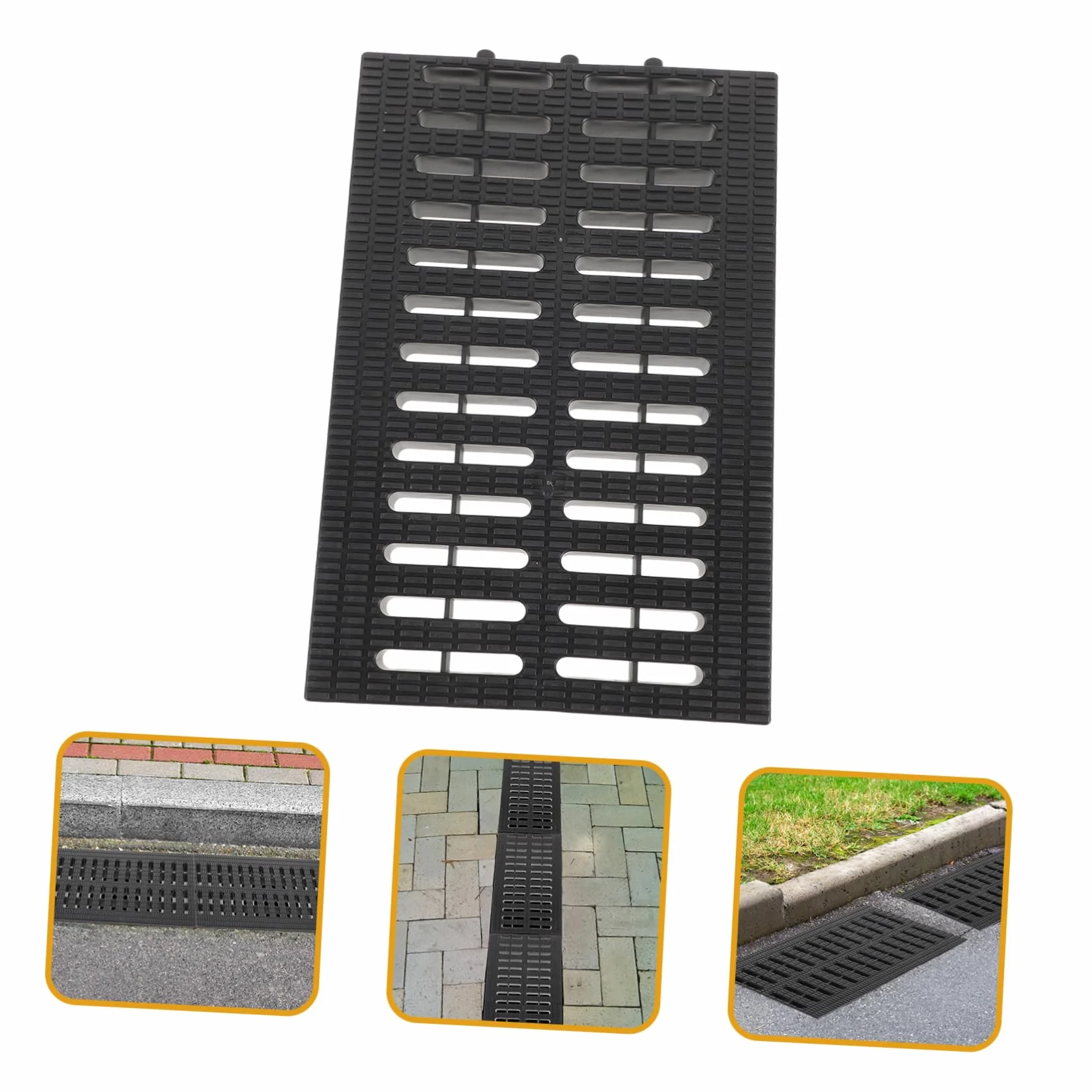 DOITOOL Rejilla De Drenaje De Plástico para Jardín Y Cocina Cubierta De Alcantarilla con Alta Capacidad De Carga Y Fácil Limpieza Ideal para Garajes Patios Y Áreas Exteriores 7.87X7.87X0.87