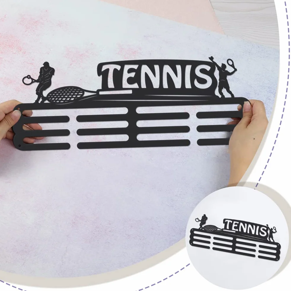 SUPERDANT Tennis Medal Hanger Display Rack Wall Mount Ribbon Holder Iron Hooks