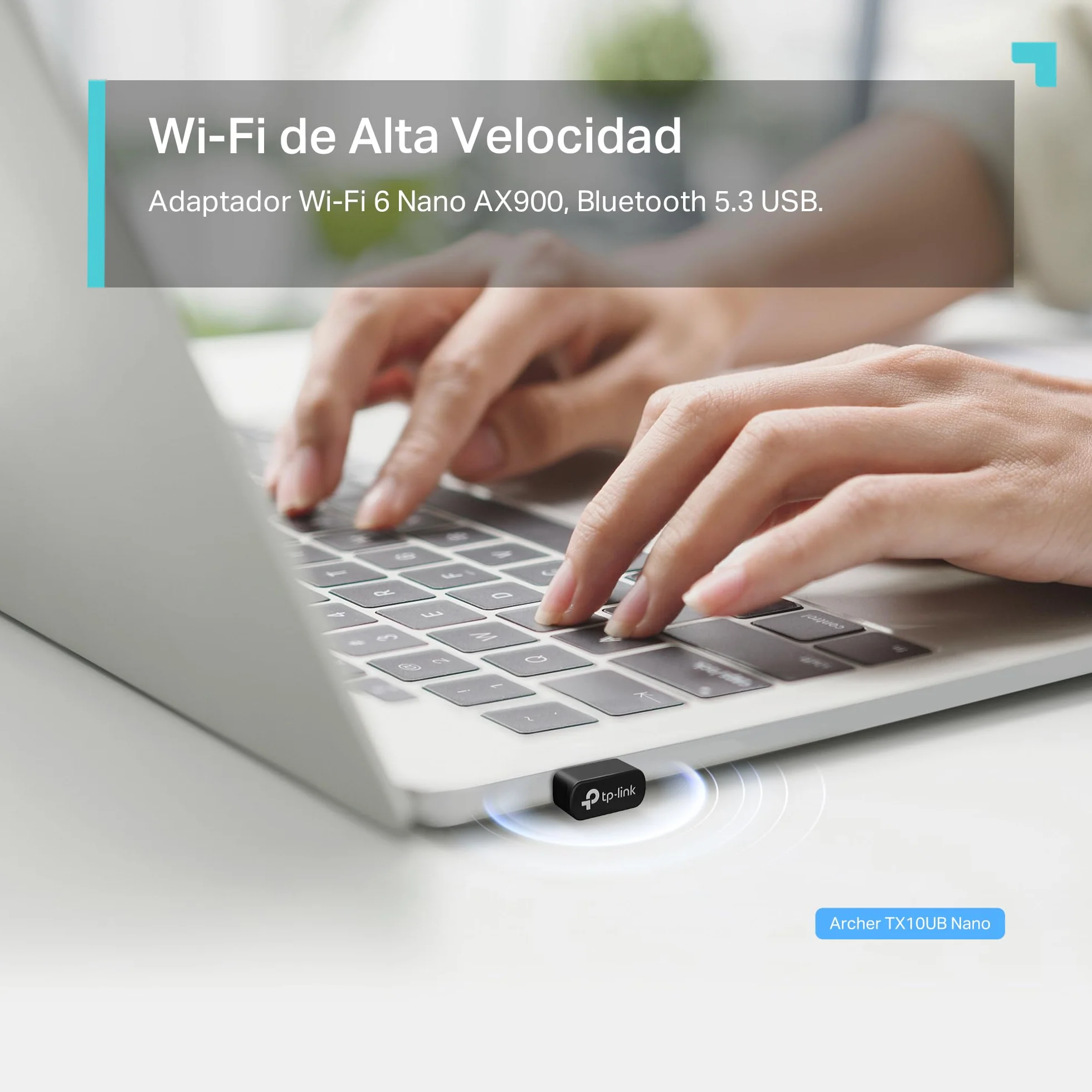 TP-Link Archer TX10UB Nano WiFi Bluetooth Adaptador PC, Wi-Fi 6 AX900 Dual Band WLAN Stick, Bluetooth 5.3, Nano tamaño, WPA3, MU-MIMO