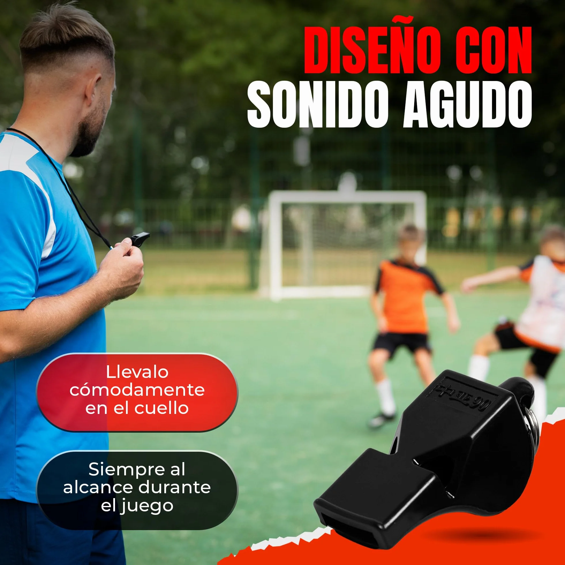 Maban Silbato Arbitro Profesional Pack 2 Silbatos 2 Agarres Cuerda Futbol Baloncesto Deportivo