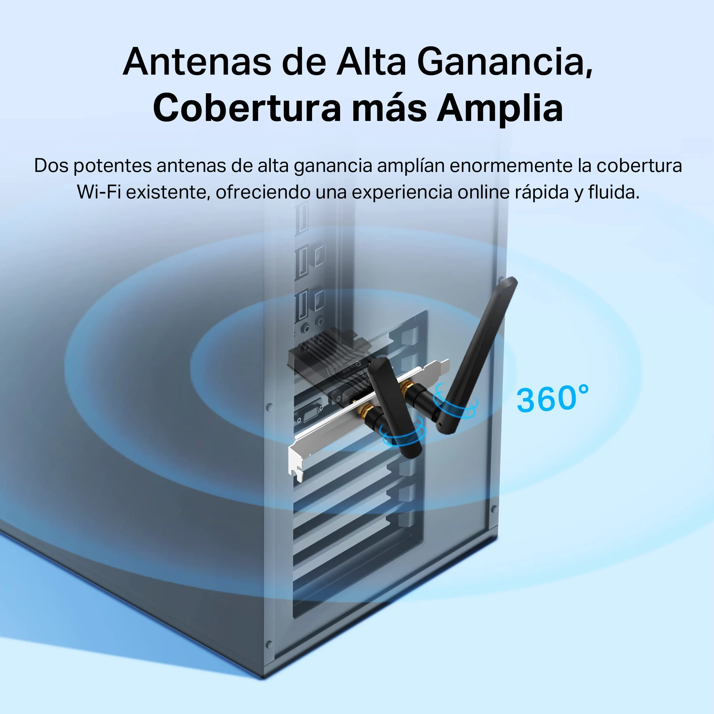 TP-Link Archer TX55E Tarjeta de Red PCIe AX3000 Wi-Fi 6 Bluetooth 5.2 Negro