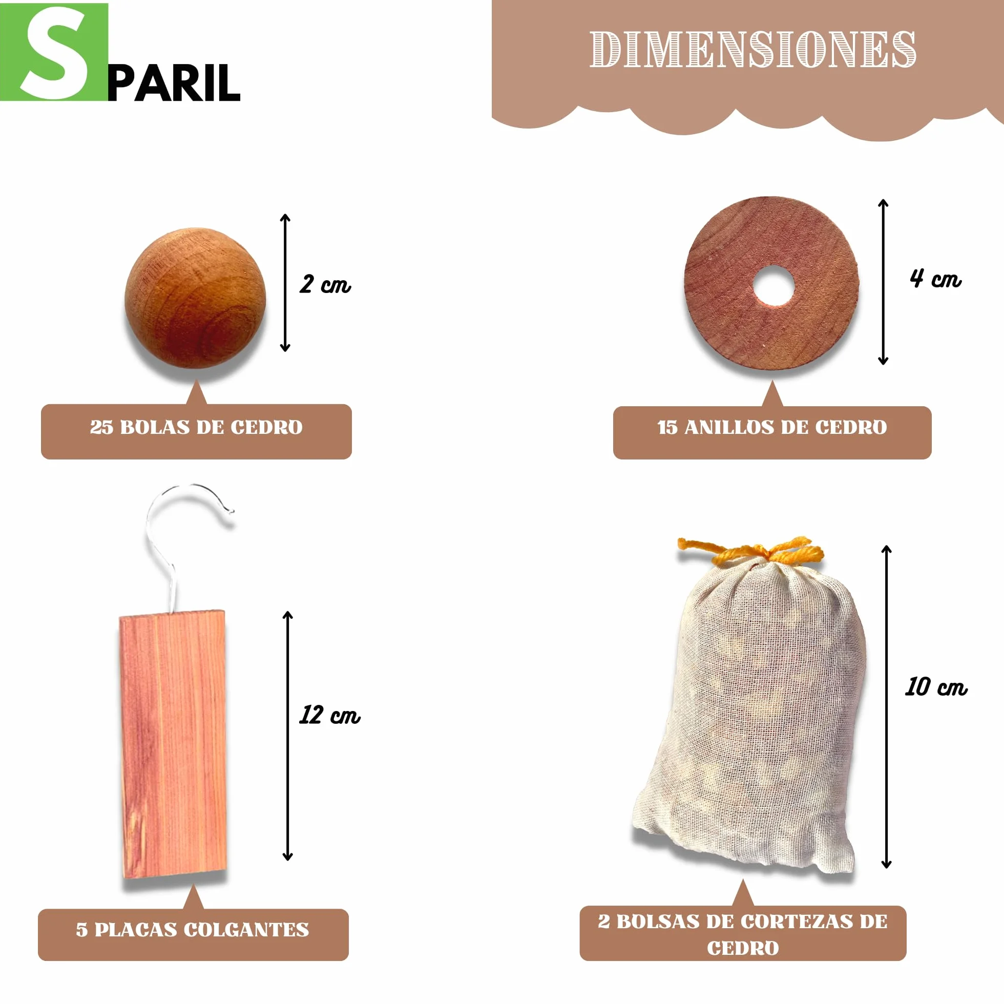 Antipolillas de Madera de Cedro. Repelente Aromático Natural de Polillas. 47 Piezas Para Usar En Su Armario, Ropero, Guardarropa, Almacenamiento, Cajón Para Proteger Su Ropa. Barrera Contra Insectos
