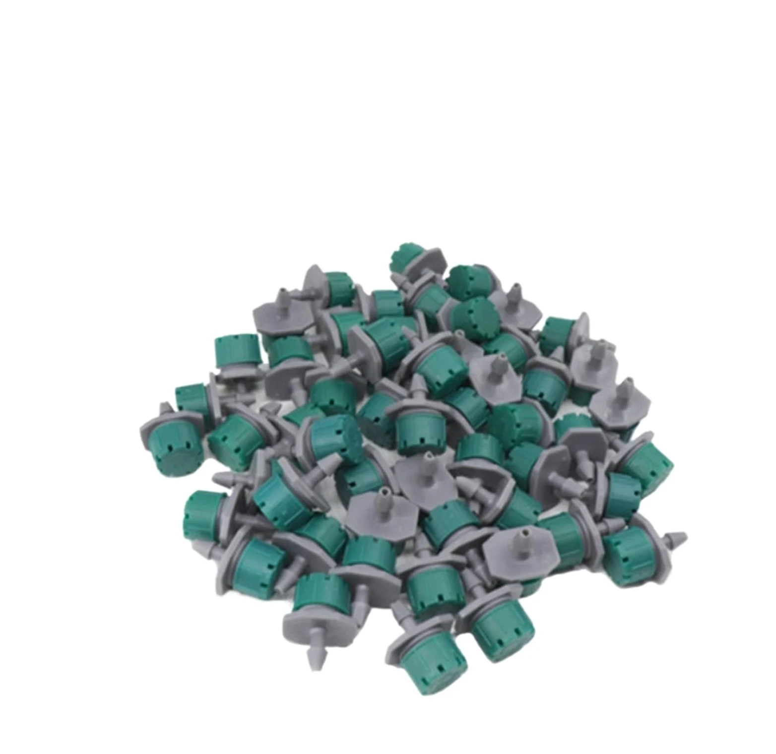 Gotero ajustable de 8 orificios for microirrigación, 50/100 Uds. | Emisor aspersor regulable for sistemas de riego por microgoteo.(Green 100Pcs)