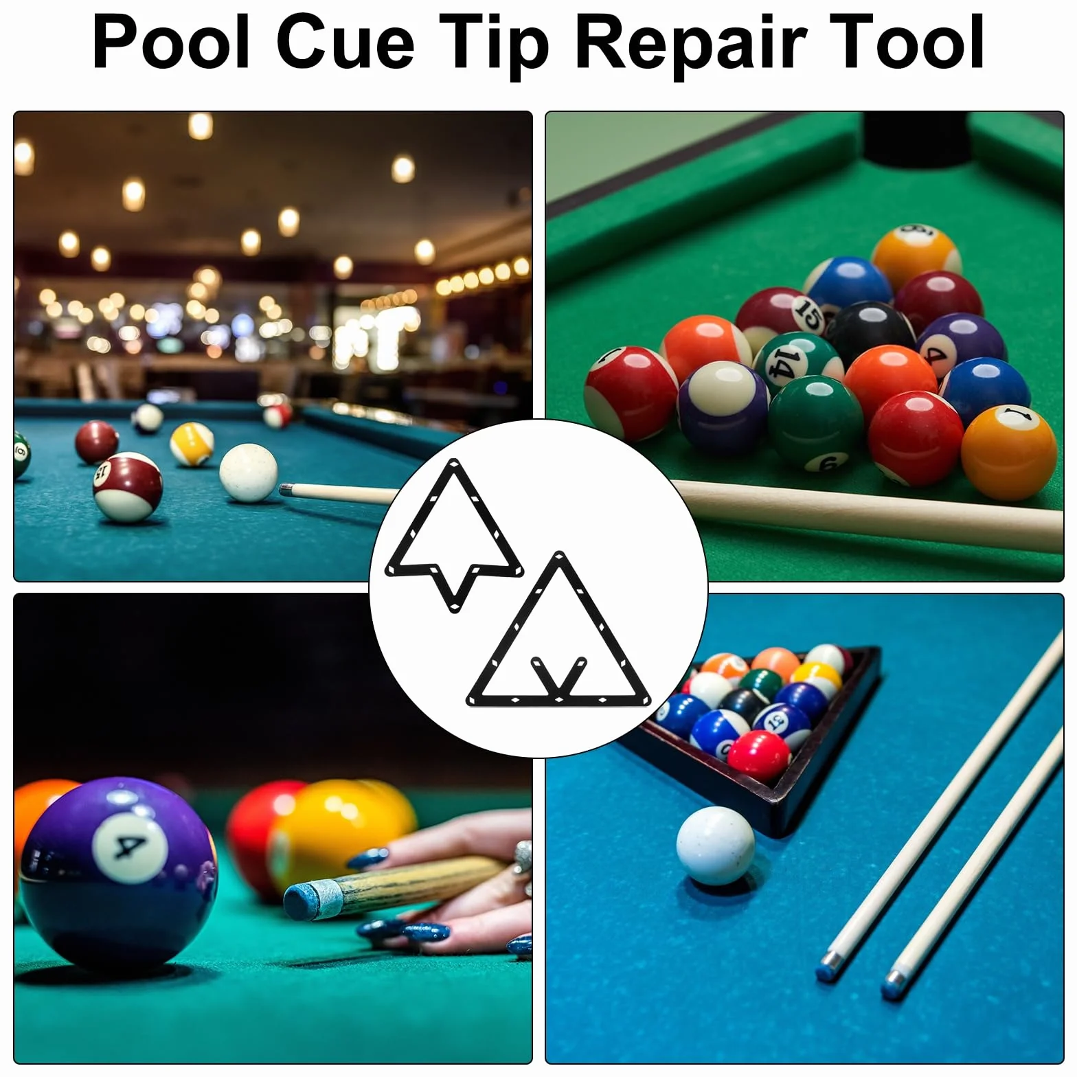 PATIKIL 6 Piezas Magic Rack, Combo Pack de Bolas 8, 9 y 10, Billiards Accessories