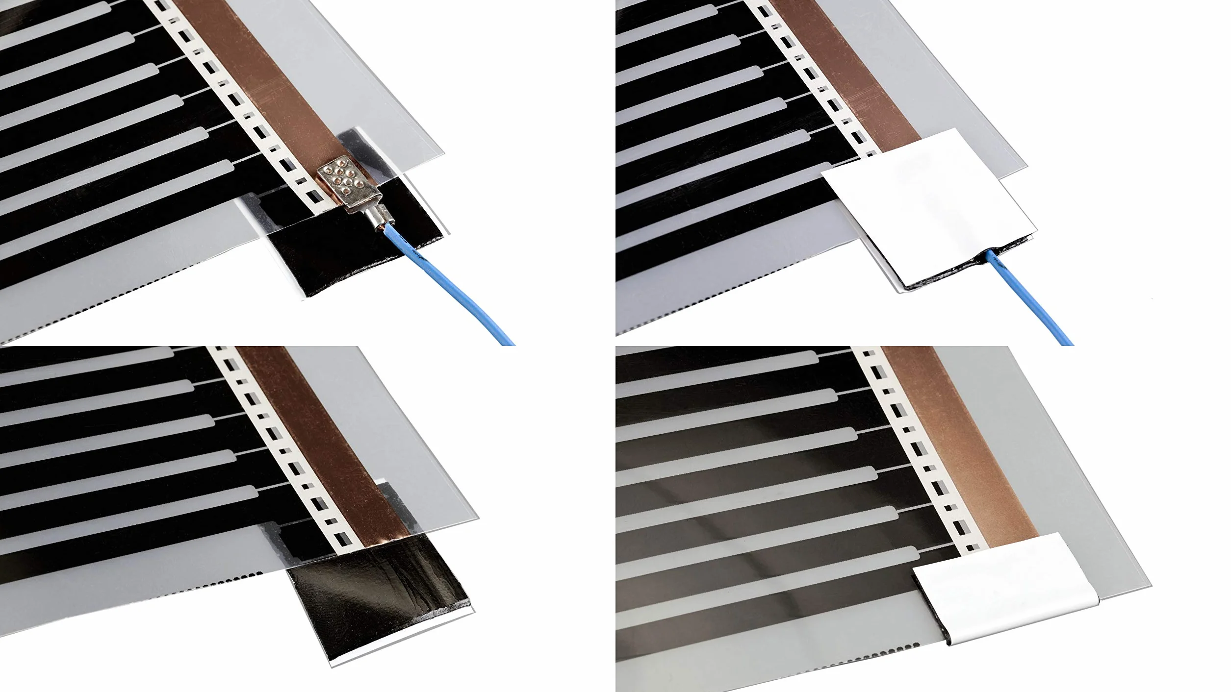 Kit de lámina calefactora Heating Floor 150-220W/m², 230V, Calefacción de suelo, techo, pared | Film radiante | (25m², 220W/m², ancho 80cm)
