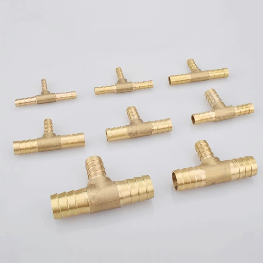 Conector de toque de manguera, 1 conector adaptador de acoplador separador de accesorios de tubería de latón reutilizable de 3 vías con lengüeta for manguera, utilizado for accesorios en T d