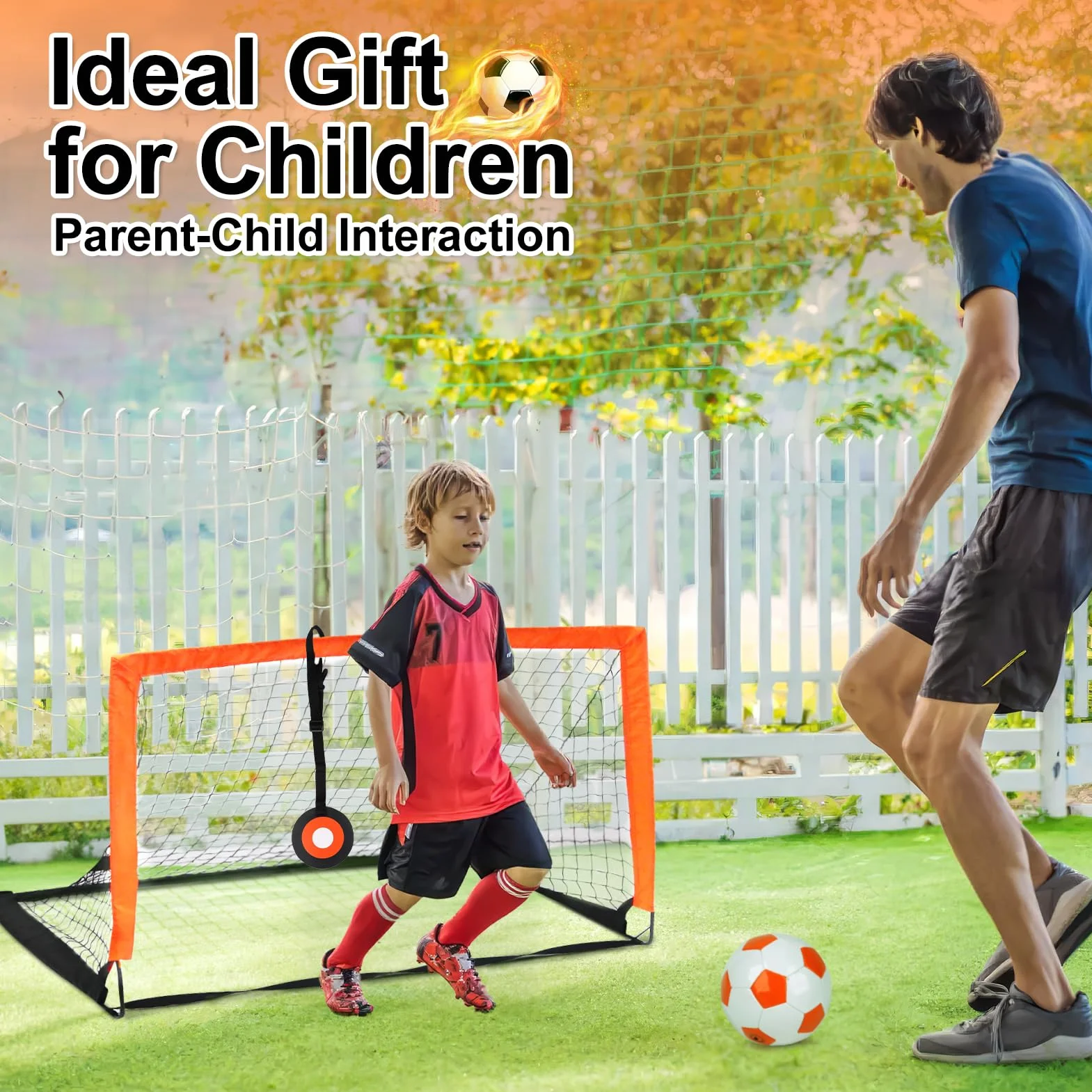 Yimore Mini Portería Fútbol Niños Plegable 120×90×90 cm con Bolsa de Transporte