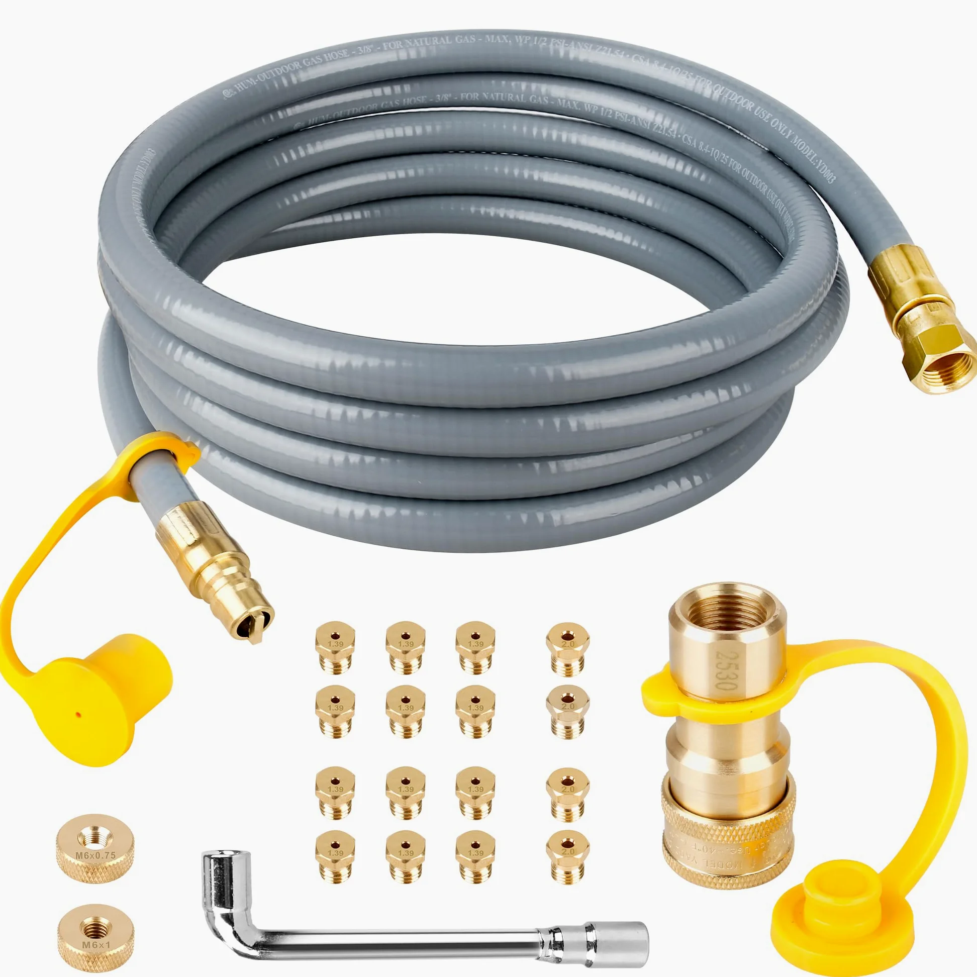 5249 - Kit de conversión de propano a gas natural para Blackstone de 28 pulgadas/36 pulgadas, combo de estufa, puerta trasera y estufa de recreación de un solo quemador, manguera de gas natural de 10