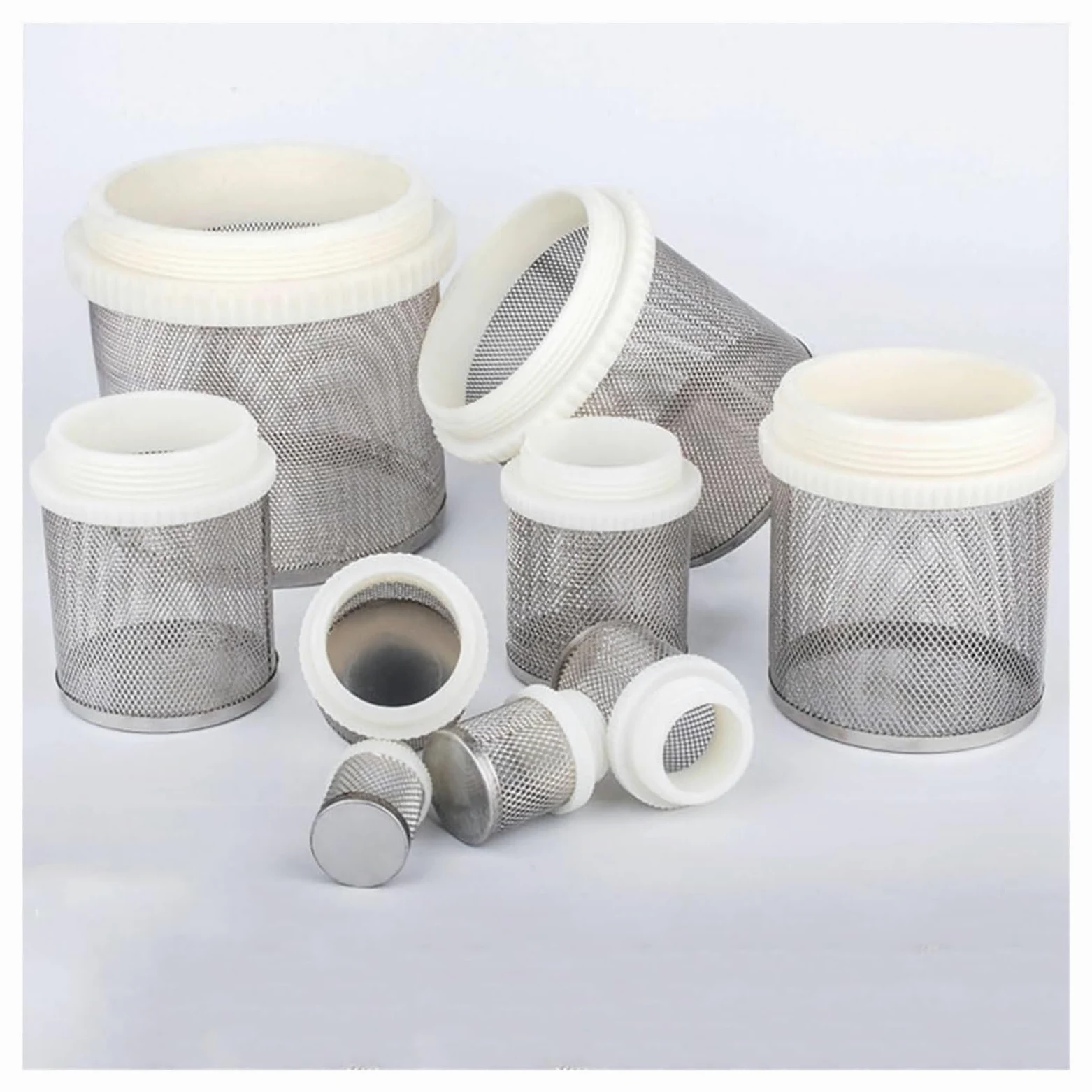 Filtro Flexible de Acero Inoxidable, Filtro de Malla de Acero Inoxidable (1 Unidad) for riego de jardín, Acuario, pecera, Varios tamaños.(1")