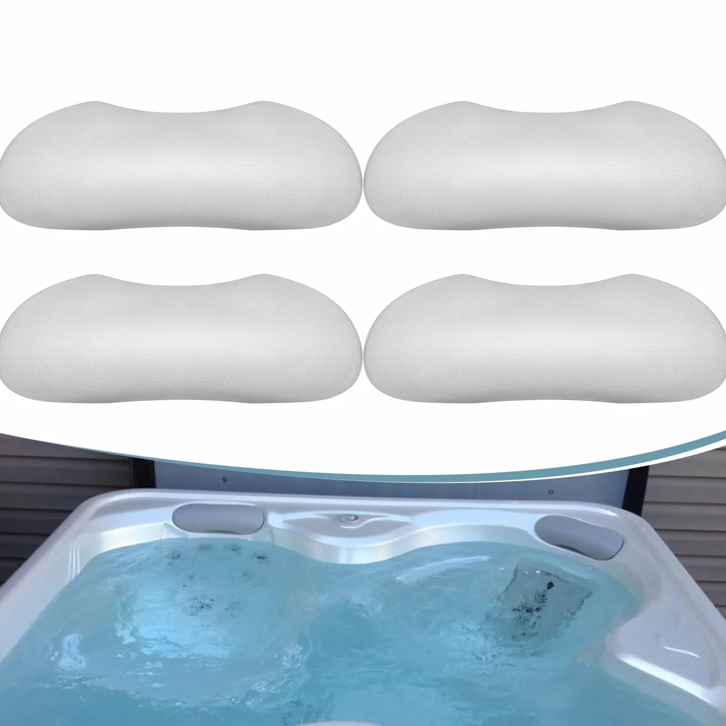 Paquete de 4 almohadas de repuesto 77444 para aguas termales, puntos calientes, Watkins Spas 2011-actual, 11.2 pulgadas de largo x 4 pulgadas de ancho, compatible con relé de modelo, Rhythm, Tempo,
