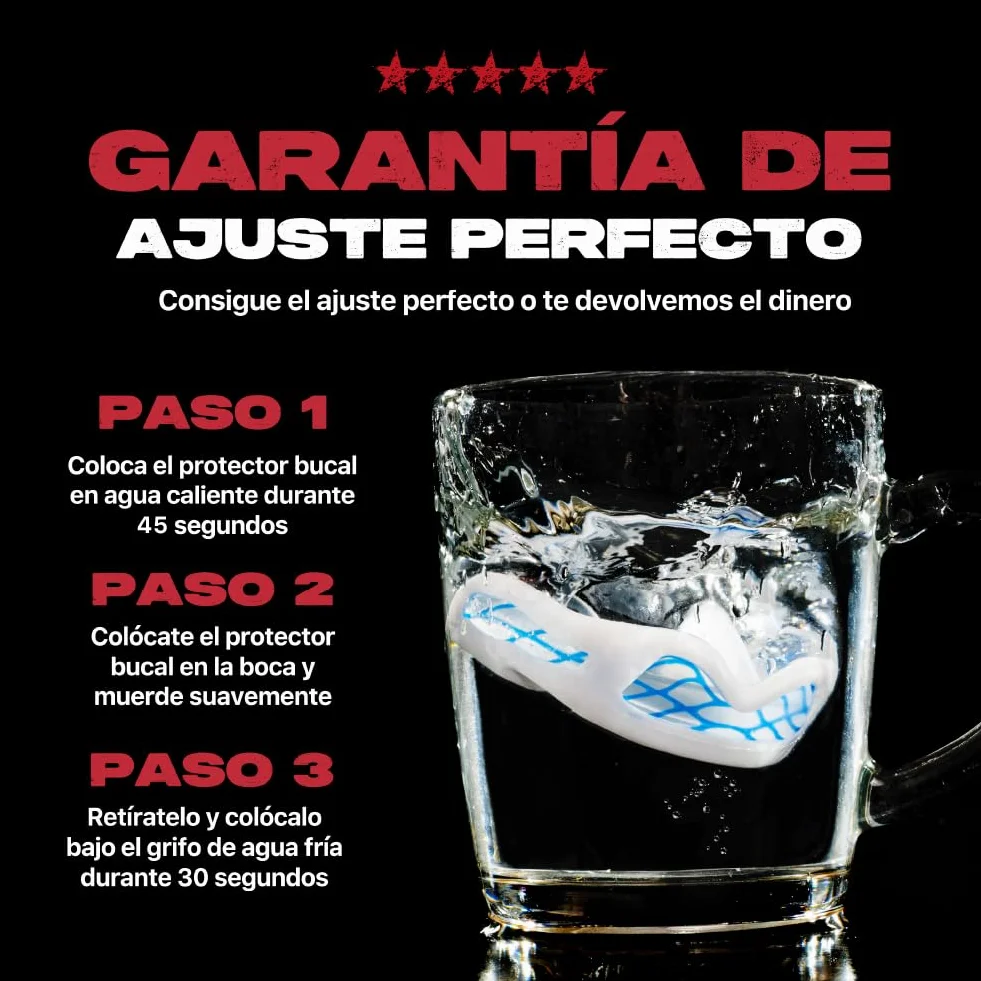 SAFEJAWZ Protector bucal para deportes de contacto adultos y niños Blanco