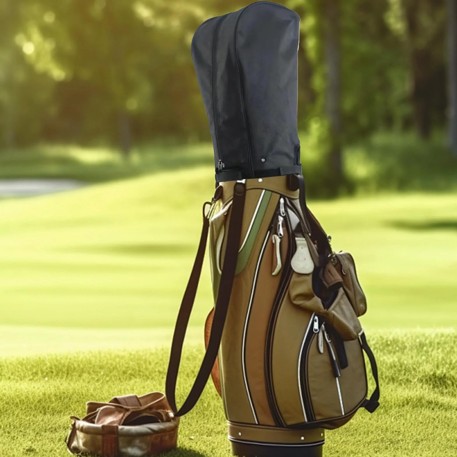 Funda Impermeable para Bolsa de Golf - Capucha Cubierta de Lluvia a Prueba de Polvo
