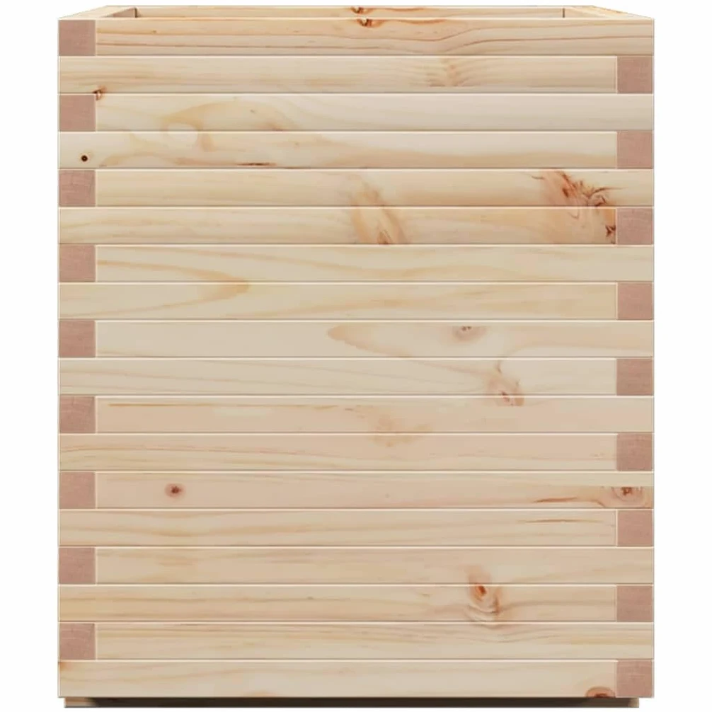 Macetero de madera maciza de pino, 90 x 60 x 72,5 cm, bancal elevado para jardín, balcón y terraza, resistente cama elevada para verduras y flores