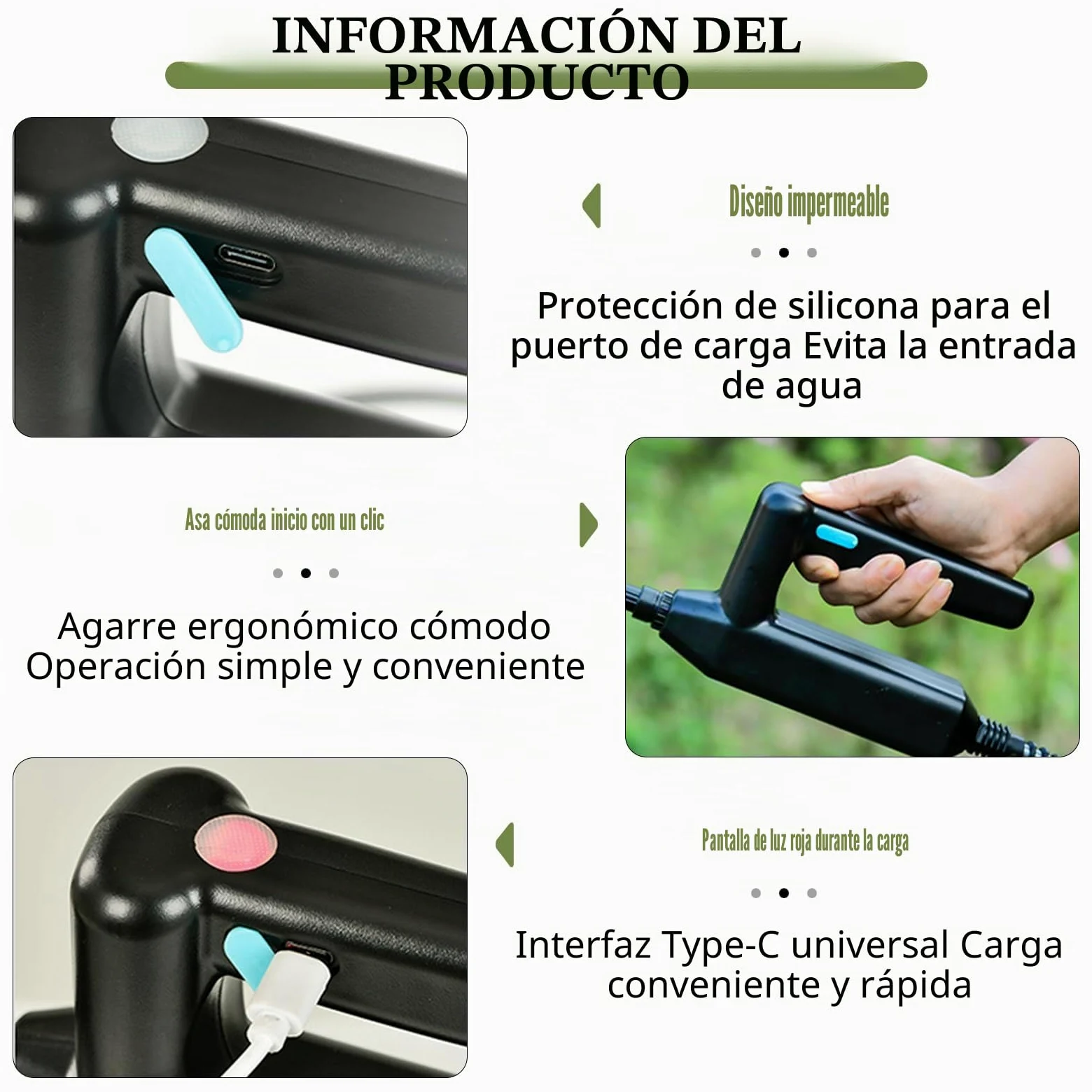 Pulverizador Presión, 8L Batería Pulverizador Jardín con Lanza 4 Boquillas Pulverización Ajustables Pulverizador Mochila con Batería 2400Mah Bomba Automática Lanza Telescópica Tanque Transparente