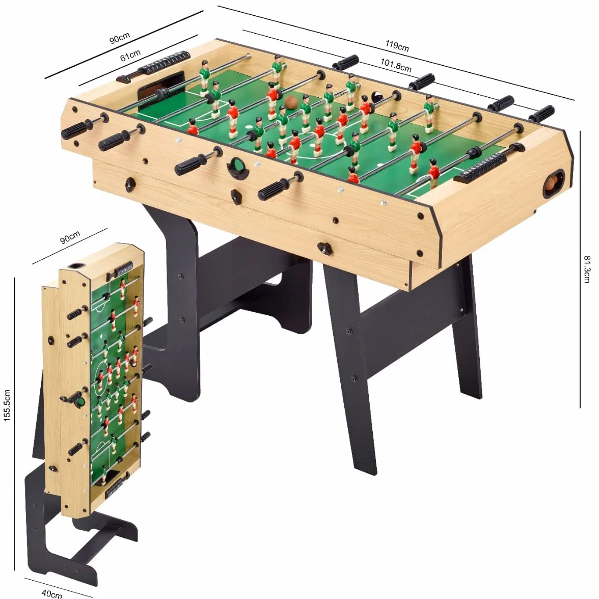 Mesa multijuegos plegable 16 en 1 Kangui para adolescente - Futbolín, ping pong, billar, bowling