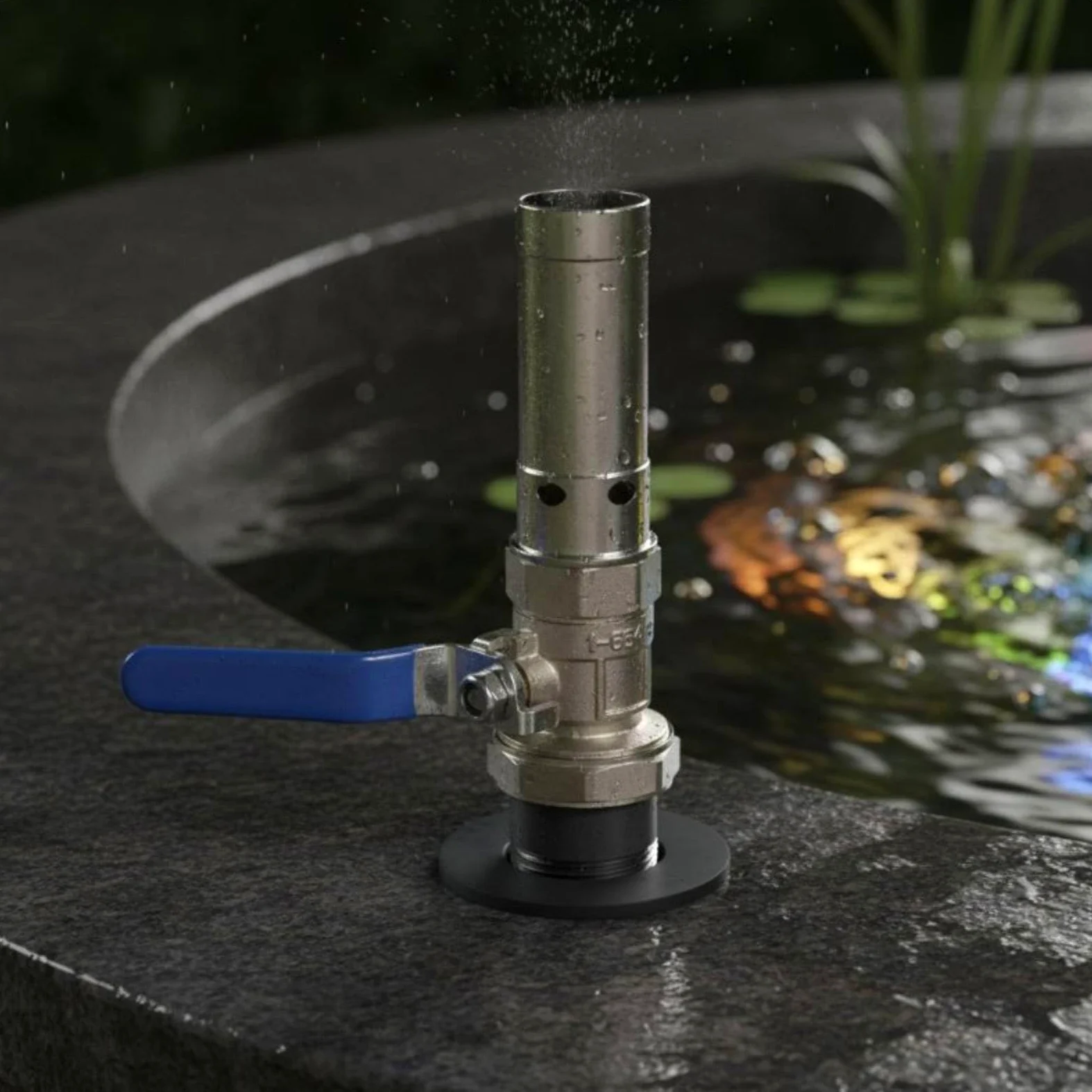 Qianly Boquilla de Fuente de Latón Compatible con Luz LED Boquilla de Fuente de Burbujas Resistente a la Corrosión para Paisajistas, Aficionados Al Bricolaje, Válvula Ppr Copr 1IN