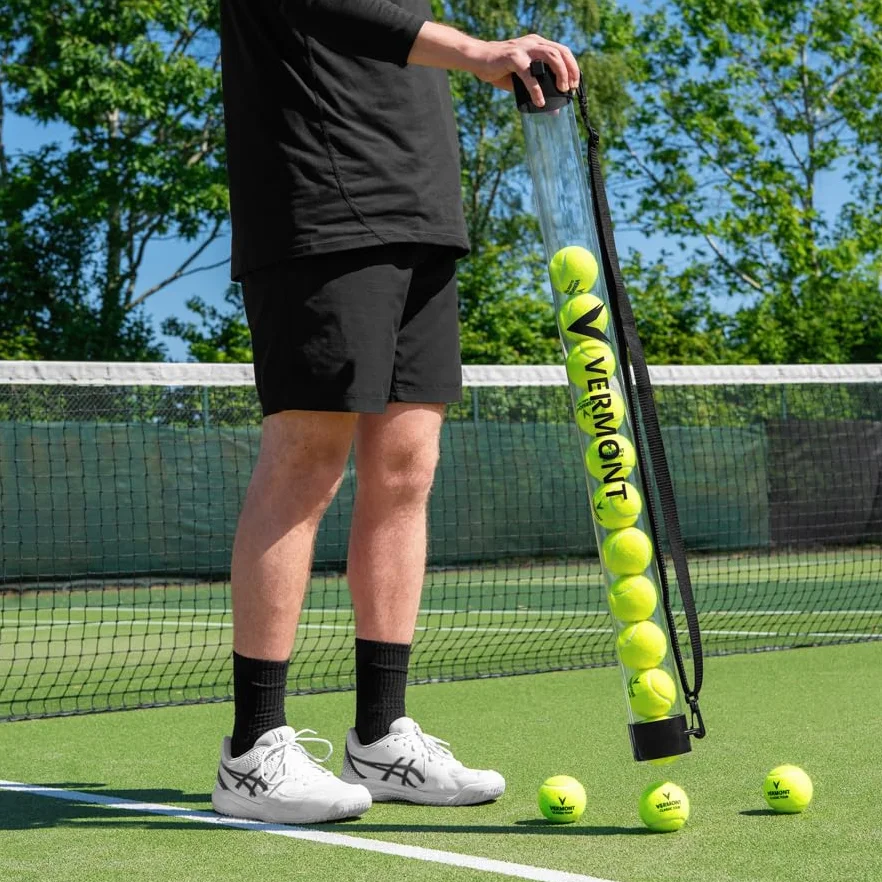 Vermont Recogepelotas Tenis Tubo 15 Pelotas PVC Duradera