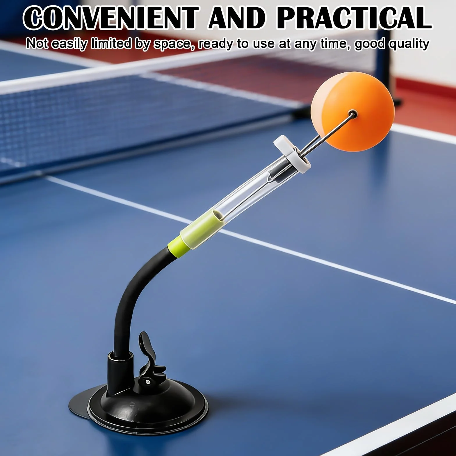 Entrenador de tenis de mesa 30 cm ABS ajustable máquina de entrenamiento de bola de rebote rápido