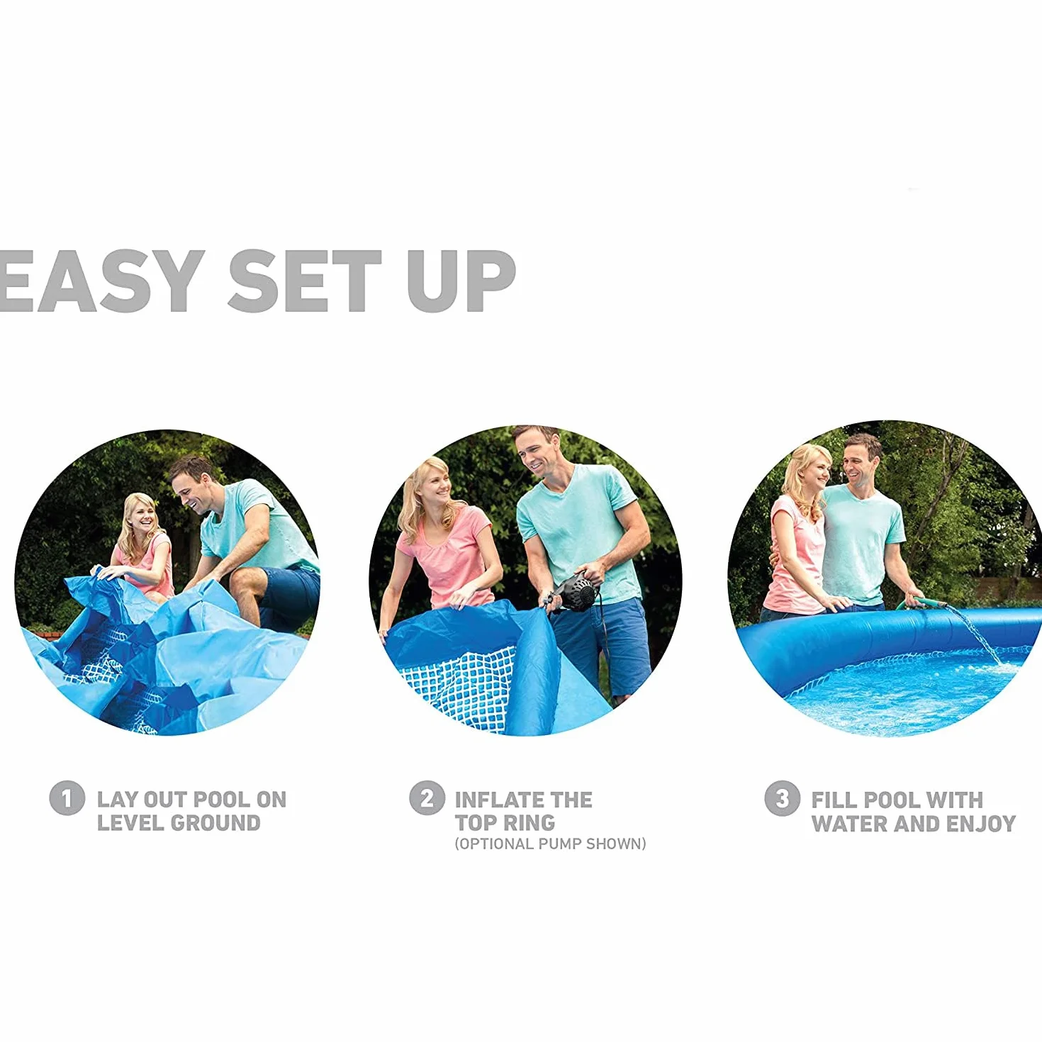 Intex 55239 - Piscina hinchable, Ø305x61 cm, 3.077 litros, Piscina redonda, Con depuradora cartucho, 1.250 litros/hora, filtro cartucho tipo H, Para 3 personas