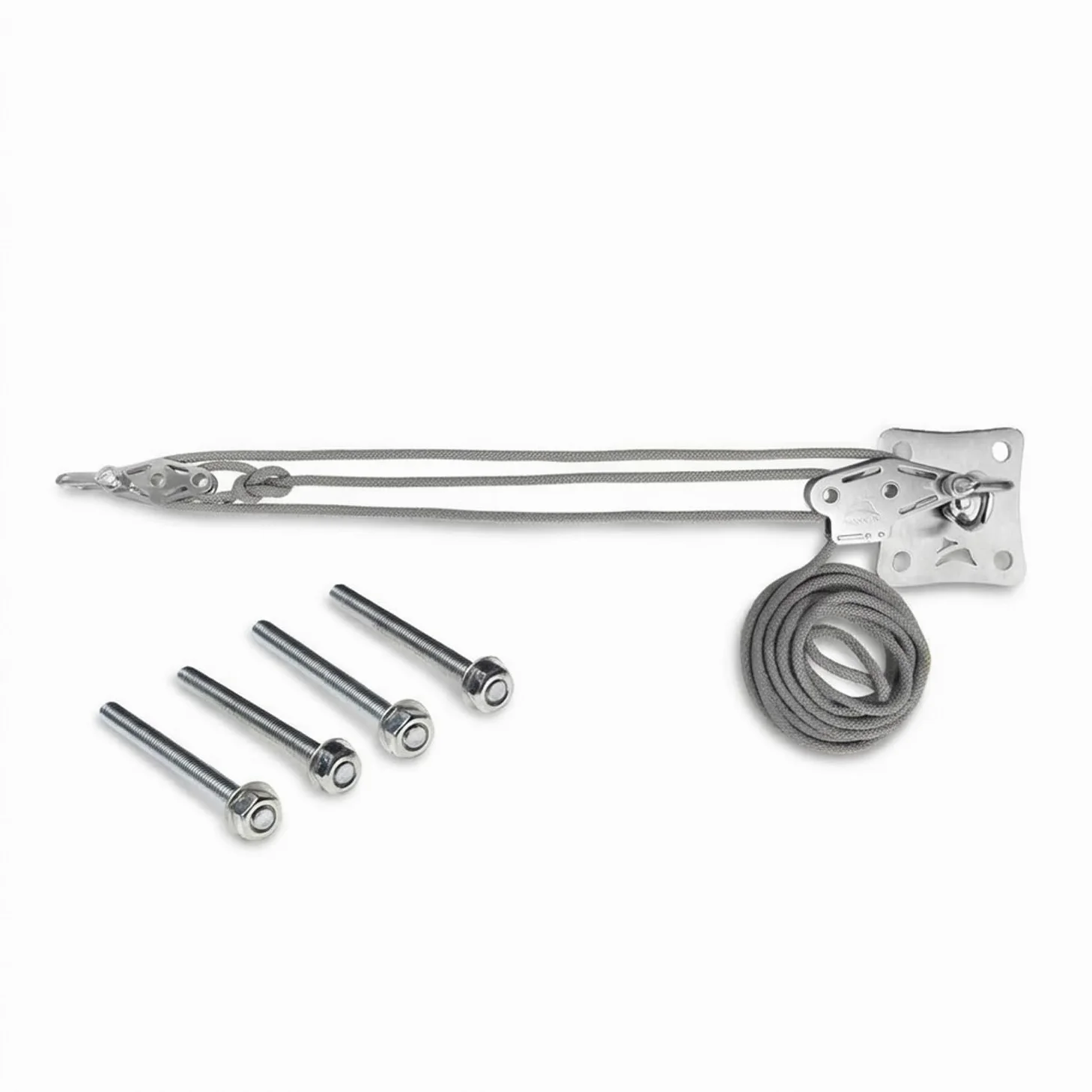 Anclaje de pared para velas de sombra (acero inoxidable, plata, 2 kits de pared Muscle x3 + 8 varillas roscadas + químico)