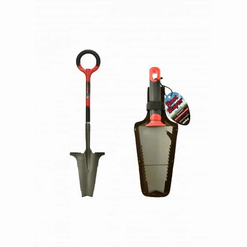 ROOTSLAYER VENTEO – Pack Duo – Negro – Adulto – Herramientas de jardín – Pala – Transplantador – Acero al carbono – Mango 360°