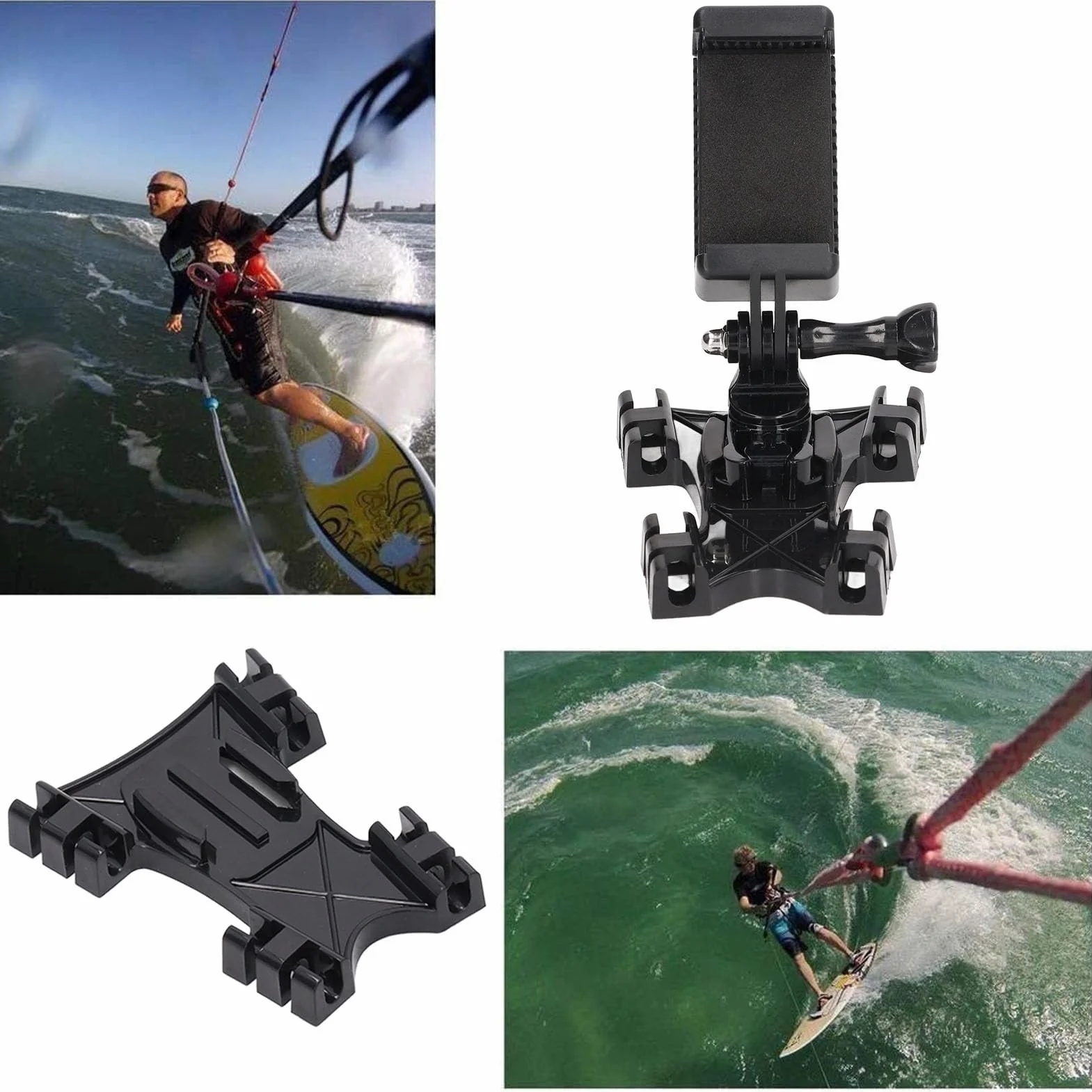 Soporte para Hilo de Cometa Kitesurf, Montaje de Cámara, Diseño Cruzado para Monopatín