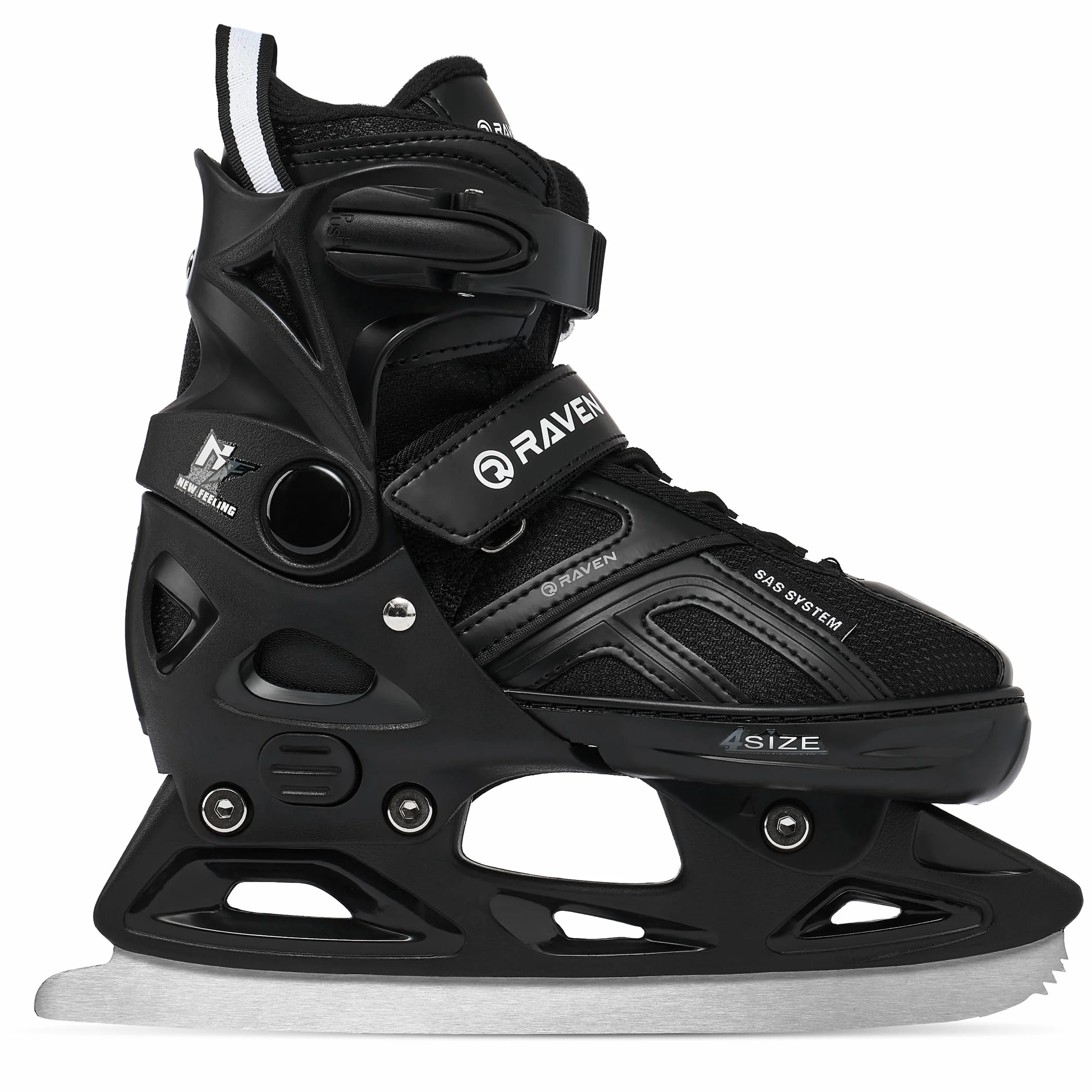 Pattini Inline Raven Pulse Regula 2in1 PRO Black Lame Hockey Ghiaccio