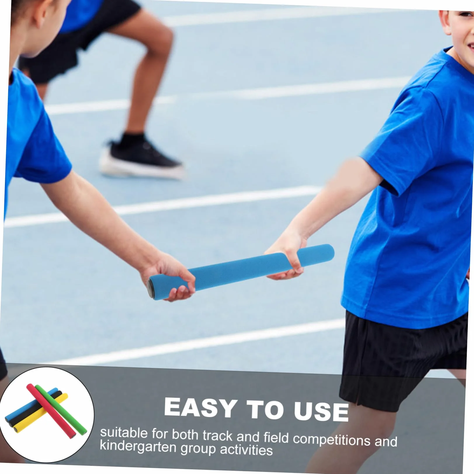 Bastones de Relevo para Niños Antideslizantes Espuma Correr Campo Deportes Equipo