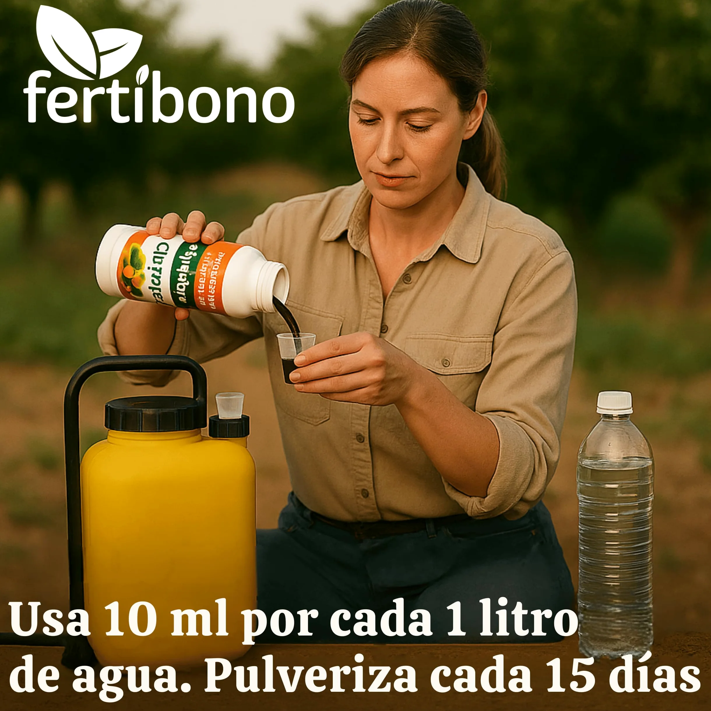 Fertibono CitriPlus Abono Cítricos 5L Rico en Hierro Zinc Calcio Manganeso Magnesio AminoAcidos NPK Ecológico Residuo Cero
