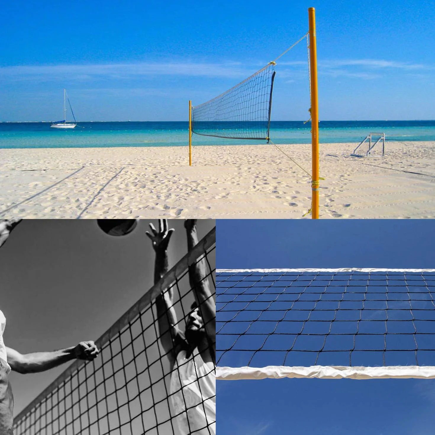 Red de Voleibol de Playa 9,5m x 1m - Vóle de Deporte al Aire Libre