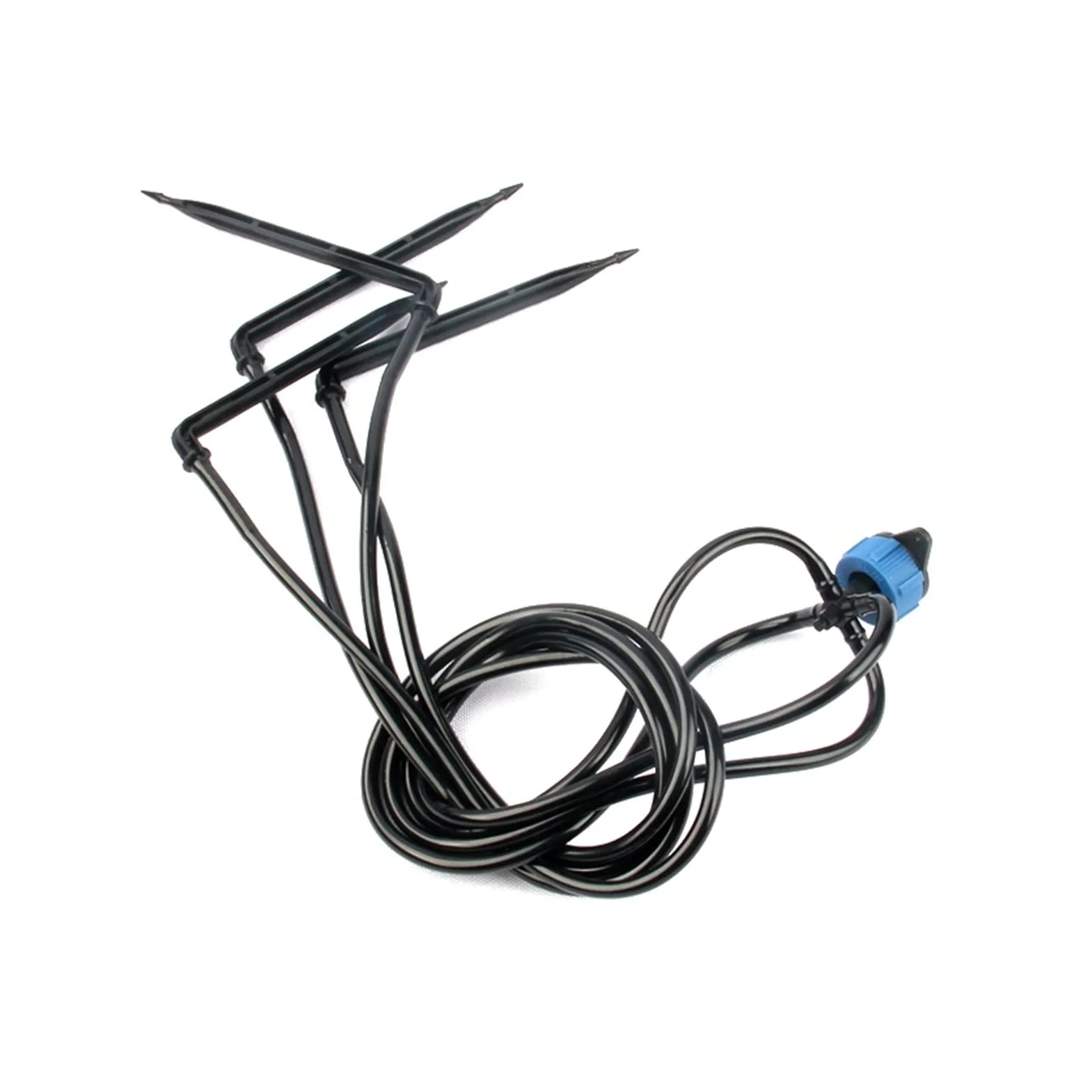 Adaptador de fontanería de jardín, kit de lanzador de flechas de goteo negro, sistema de riego de fresas, kit de lanzador de riego por goteo, riego de plantas en maceta + gotero de PC de 8