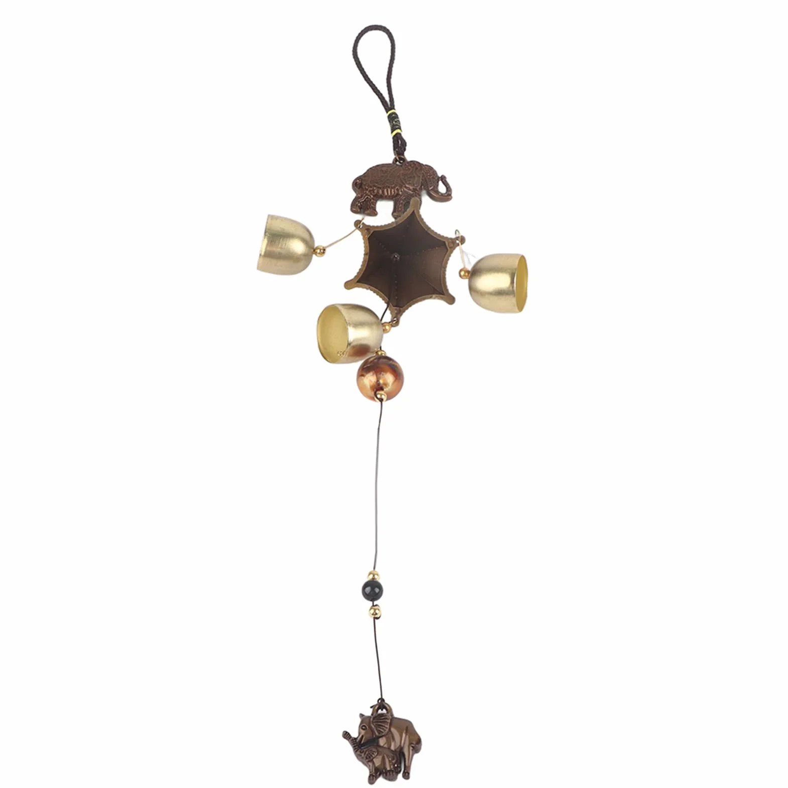 Generic Campana de Viento de Metal con Forma de Elefante, Decoración de Campanas de Iglesia para Ventana o Puerta del Hogar, Lindas Campanillas para un Ambiente Feliz, Decoración de Jardín y Patio