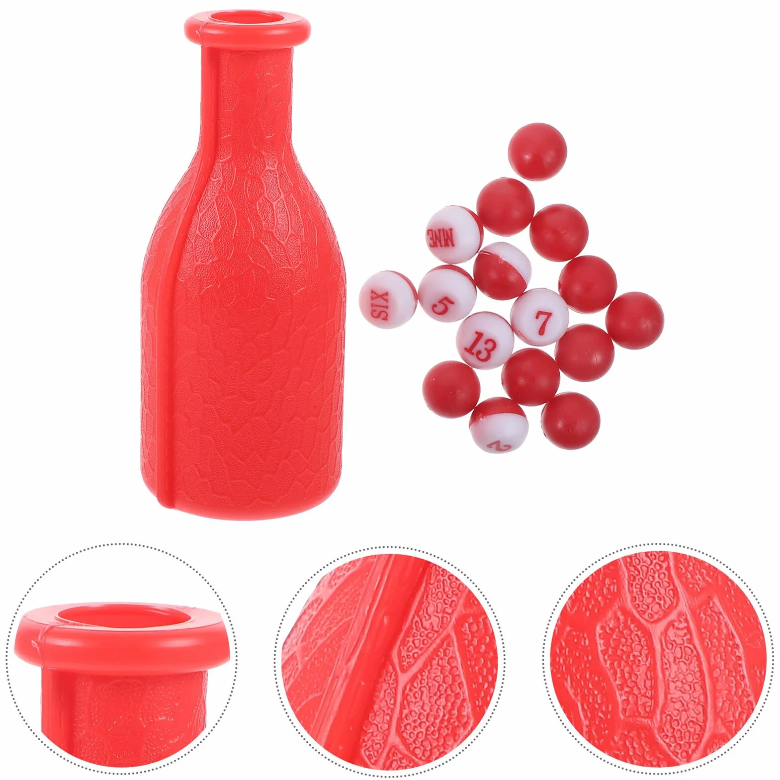Juego de Accesorios de Plástico Rojo para Botella de Billar