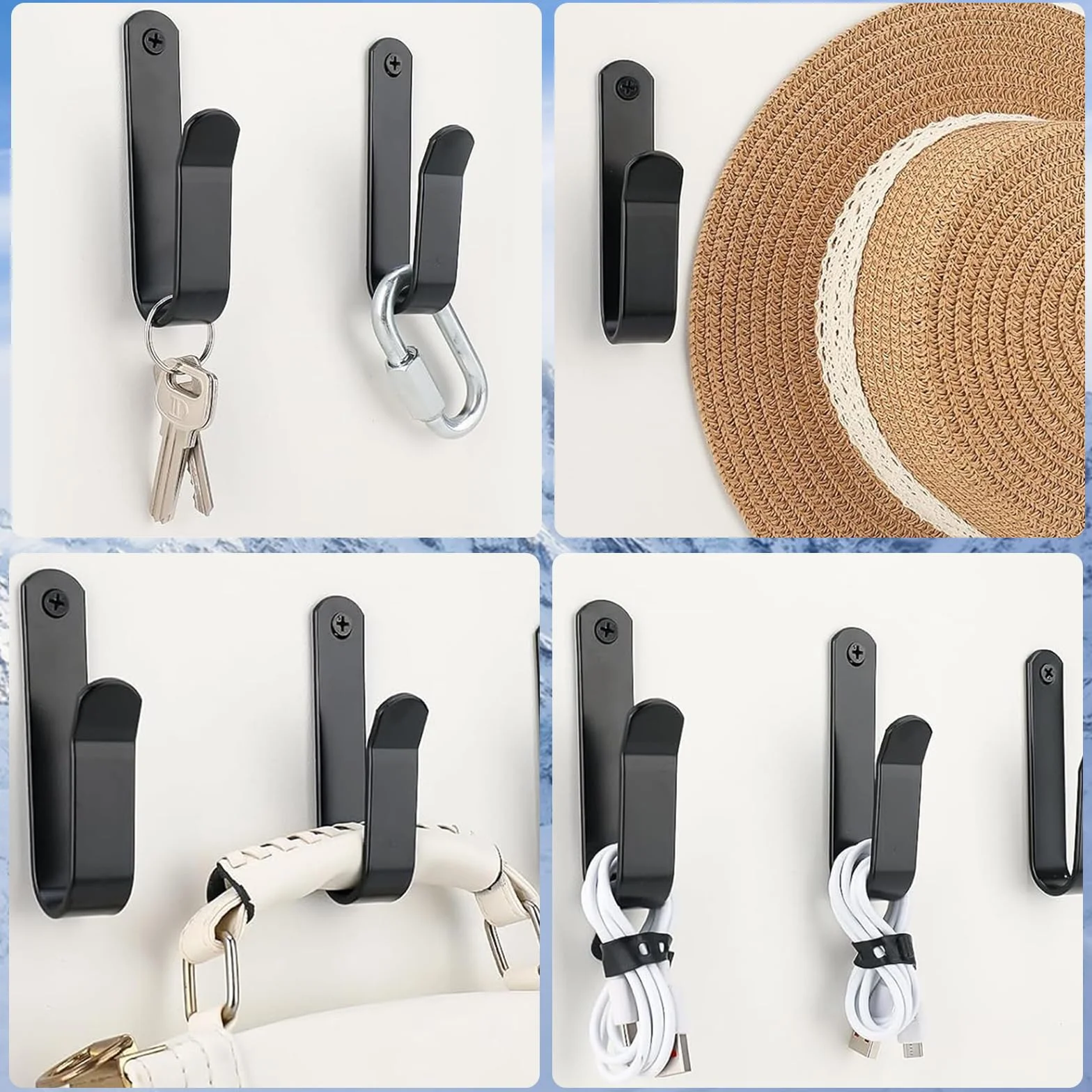 Soporte de pared para snowboard, 4 Piezas, Porta Tablas Surf, Longboard