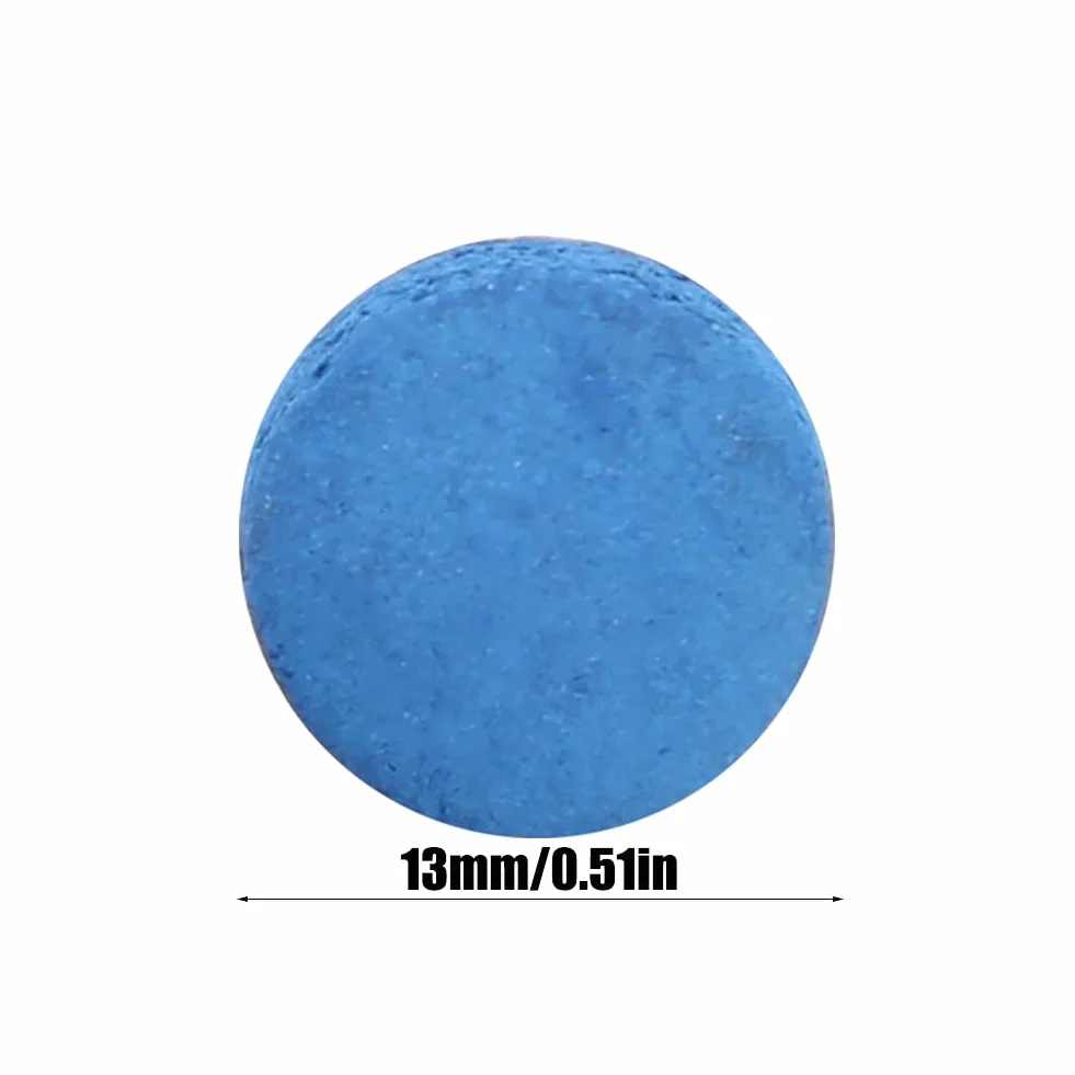 Alvinlite Puntas de Billar 9-13 mm 50 Repuesto Cuero Caja Almacenamiento Snooker Pool Azul 13mm